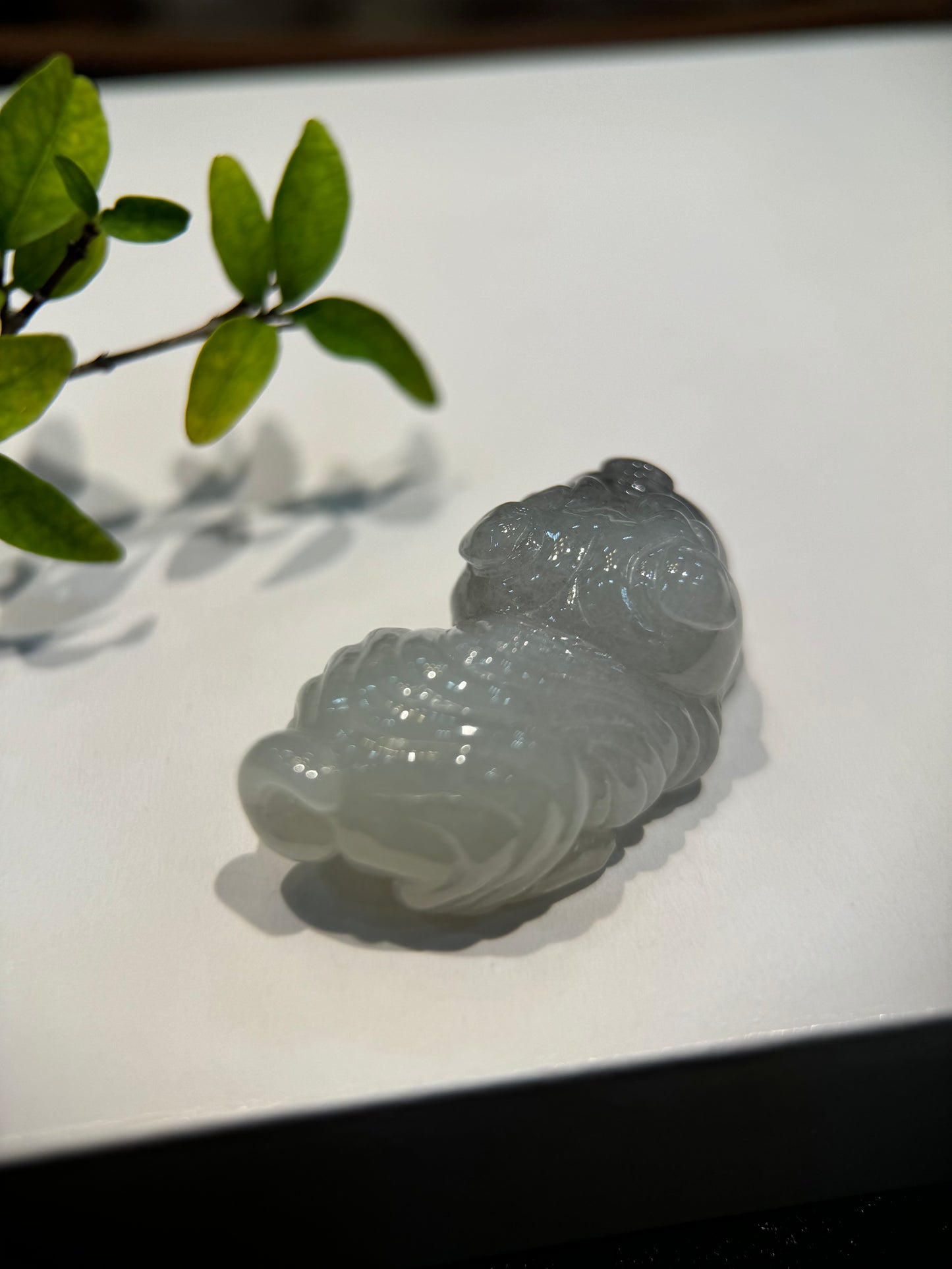 Icy Jadeite Dog (Shar Pei) Pendant (H936)