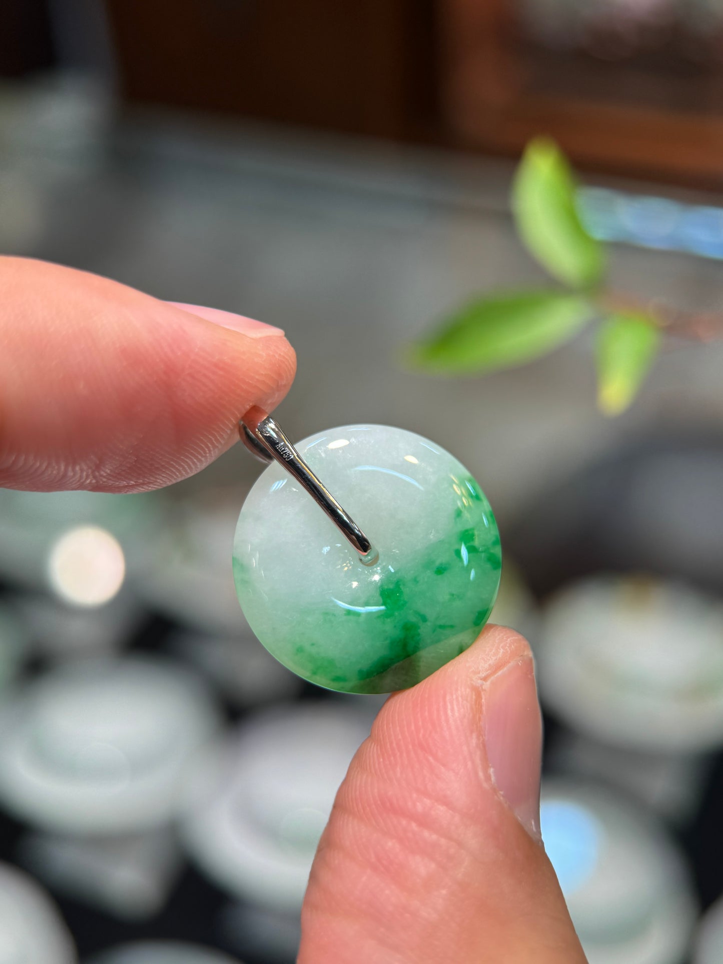 Green Safety Coin Pendant (P167)