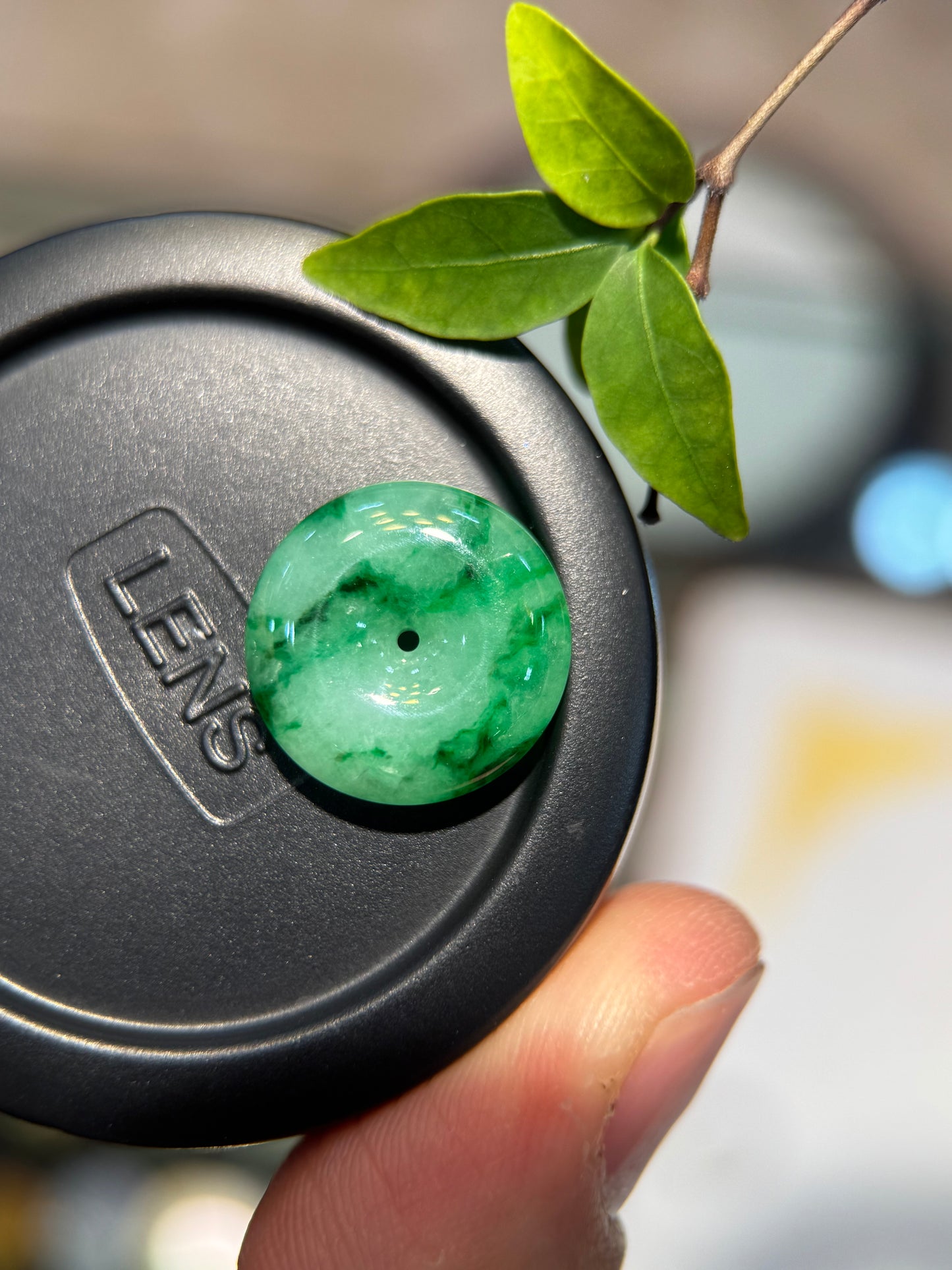 Green Safety Coin Pendant (P143)