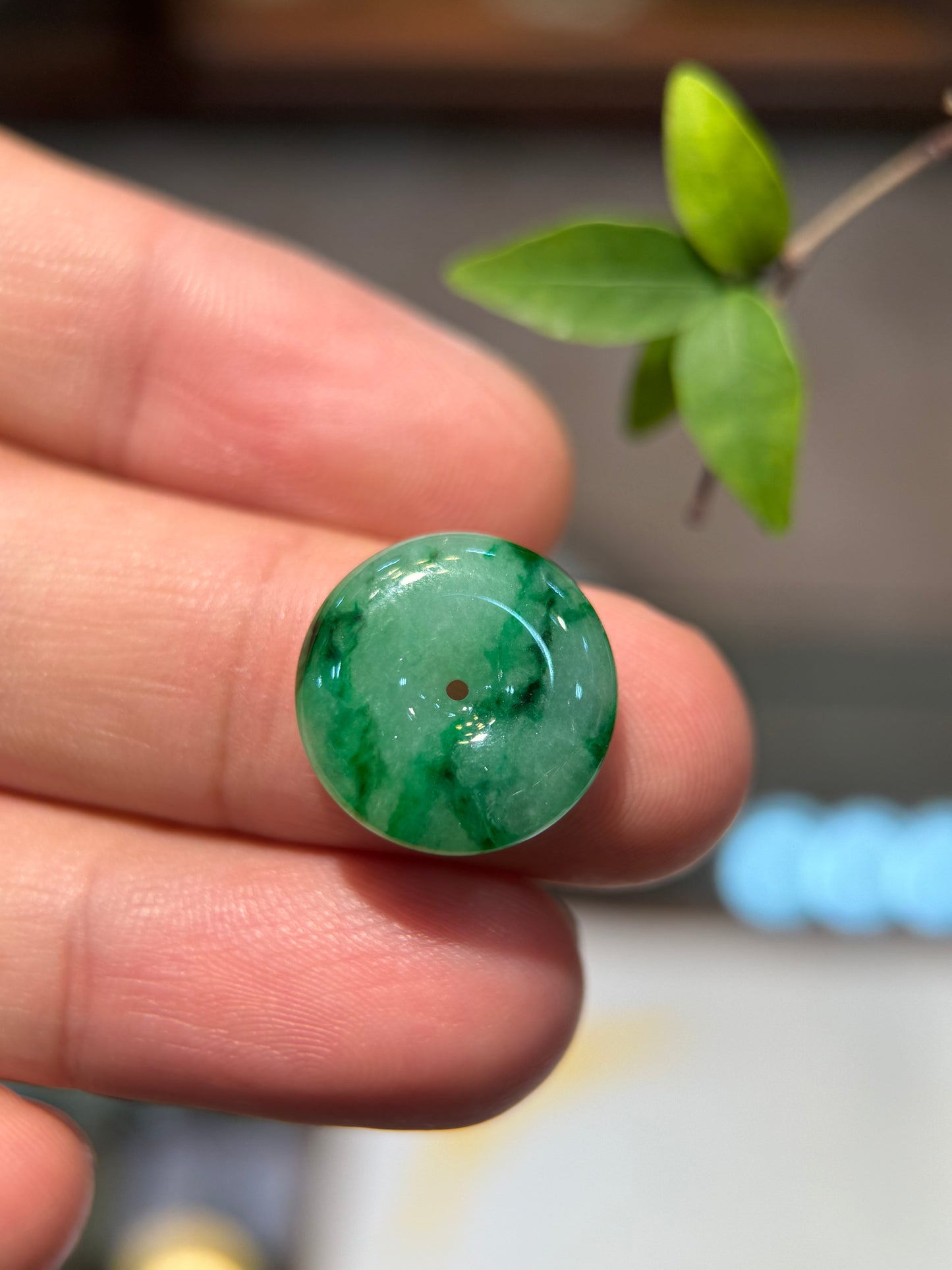 Green Safety Coin Pendant (P143)