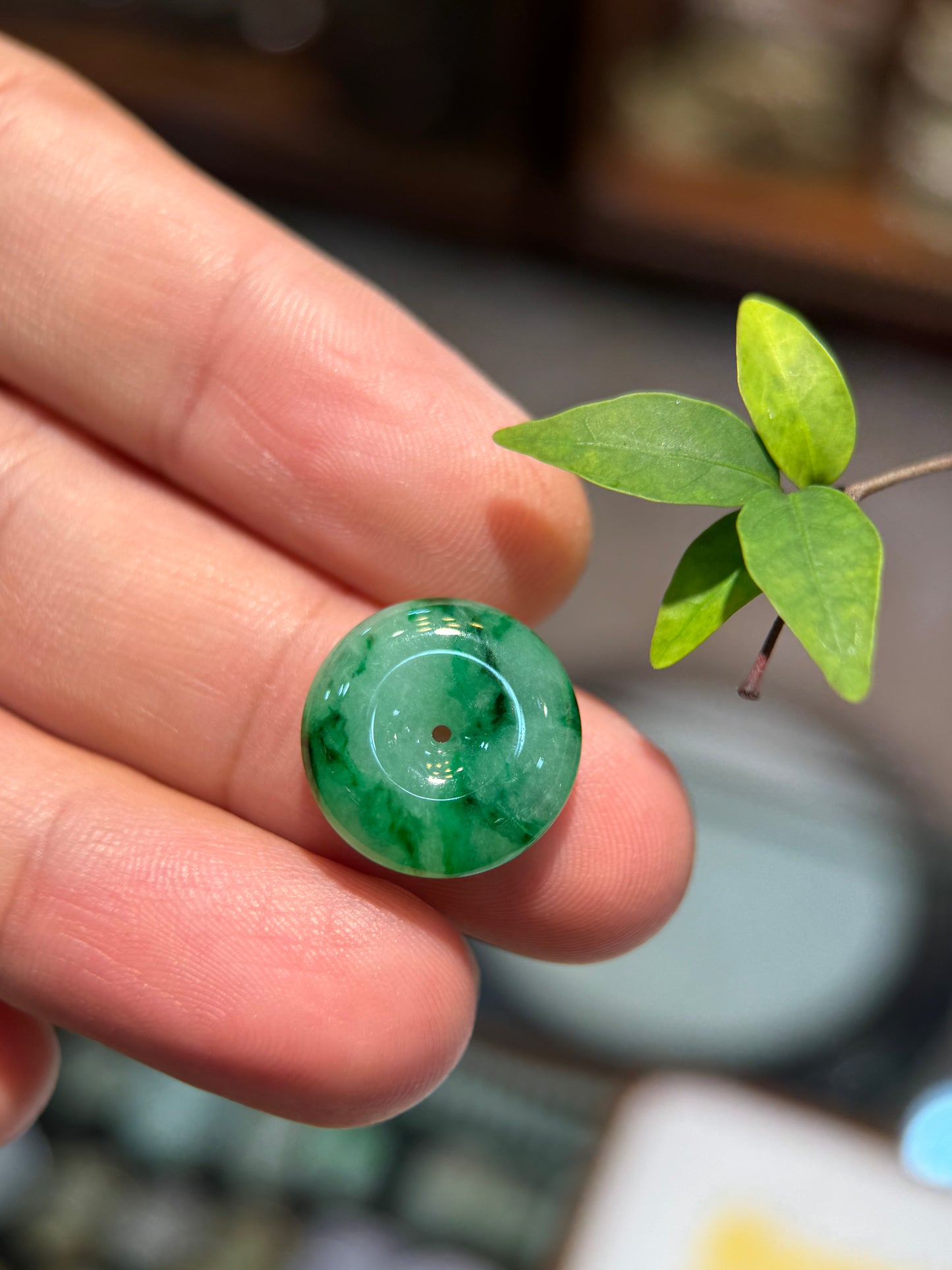 Green Safety Coin Pendant (P143)