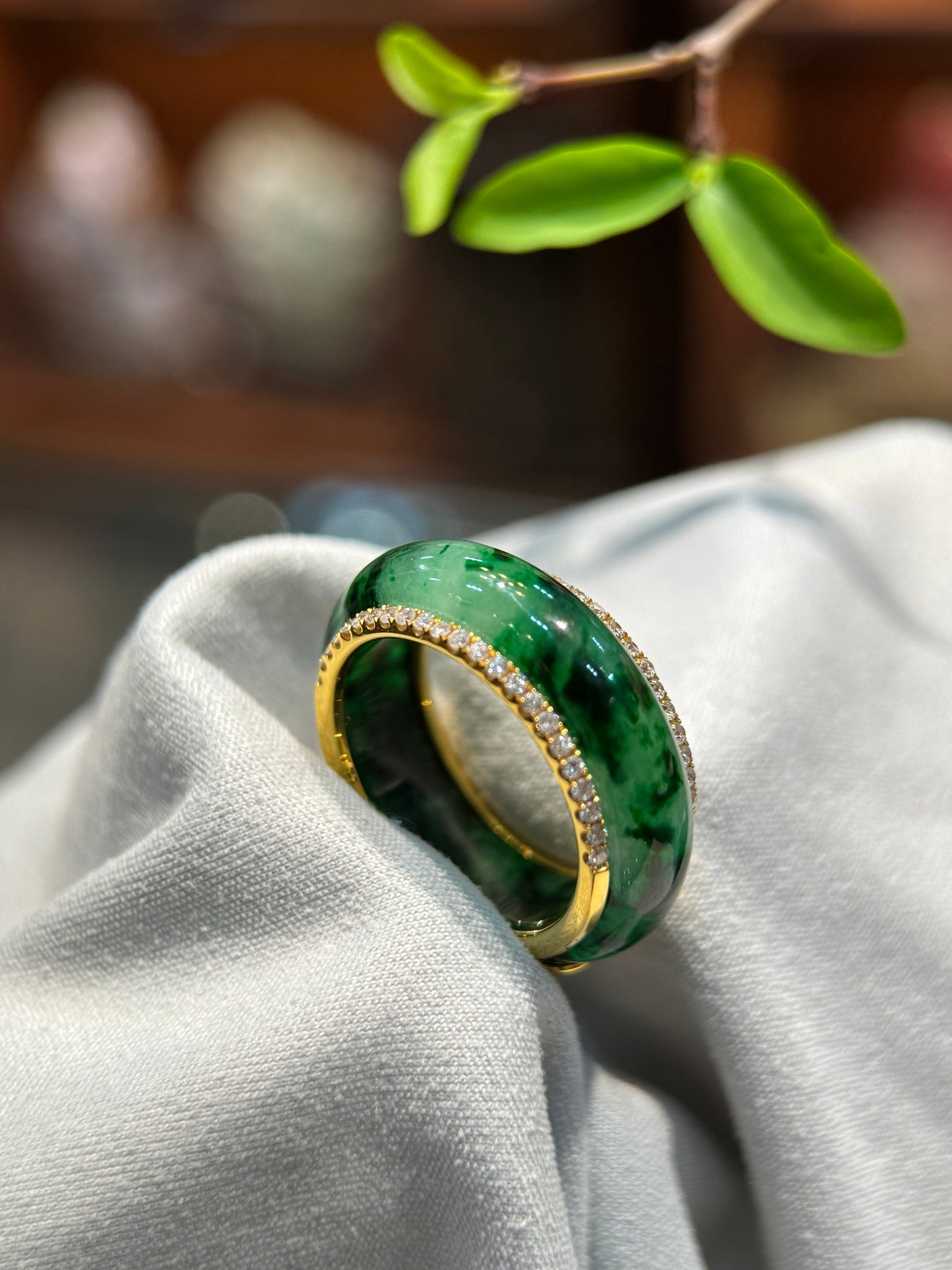 Dark Green Hololith Ring (R142)