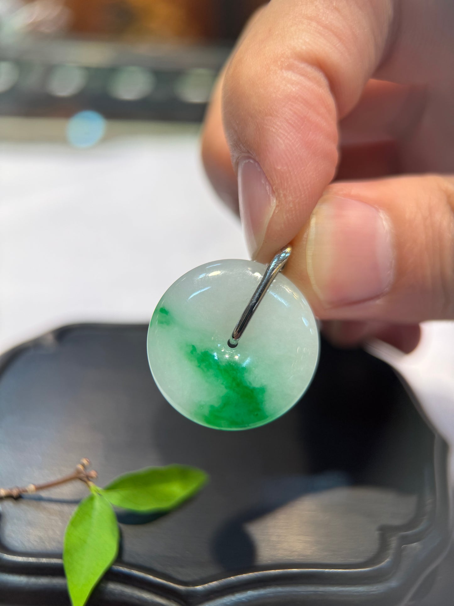 Green Safety Coin Pendant (P171)