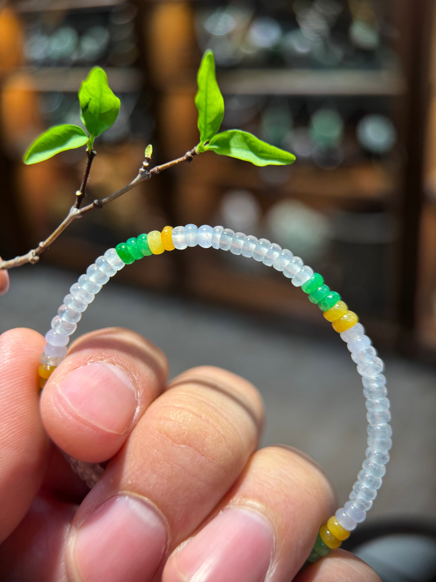 Multi-colour abacus Bead Bracelet (B013)