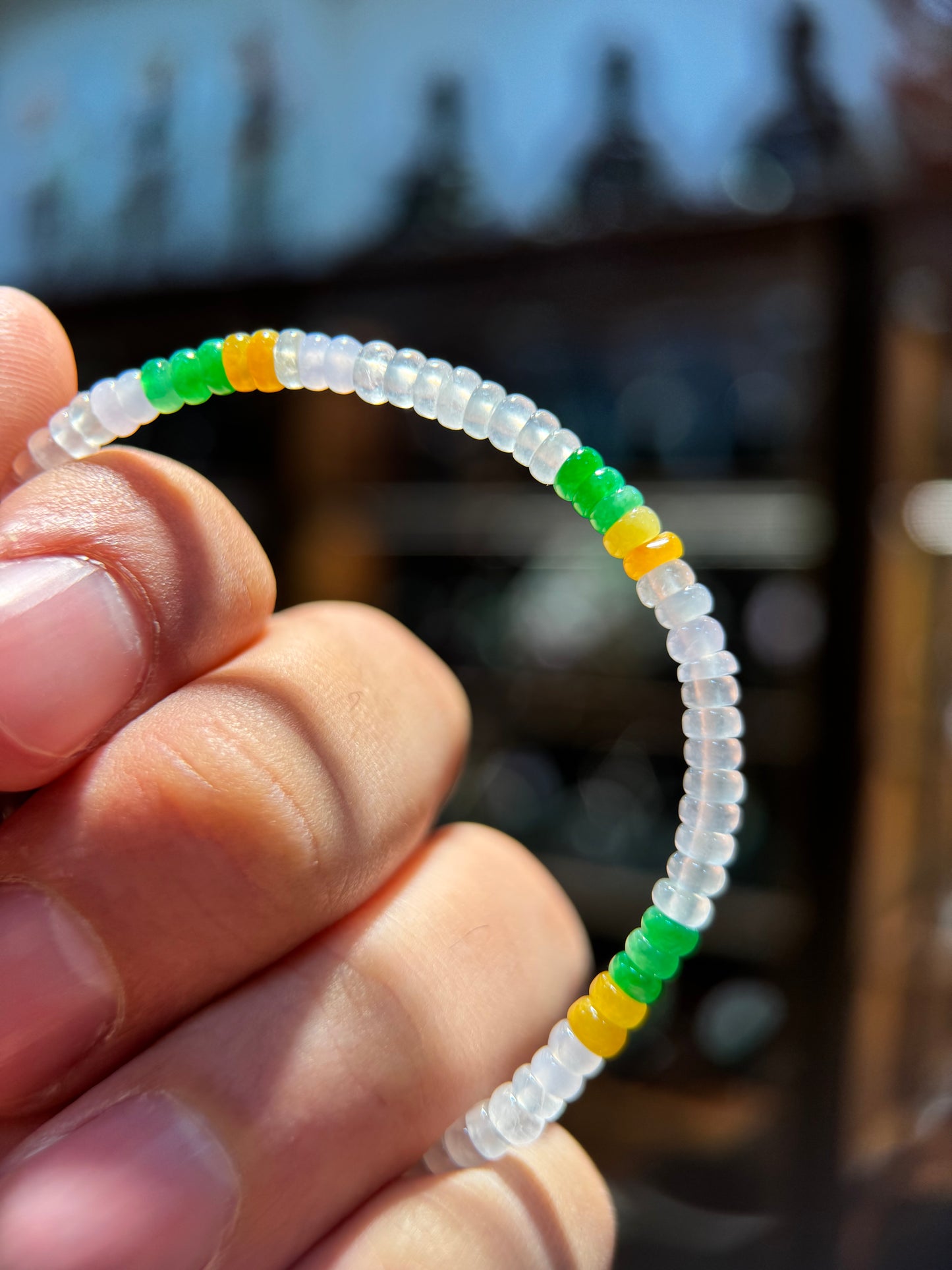 Multi-colour abacus Bead Bracelet (B013)