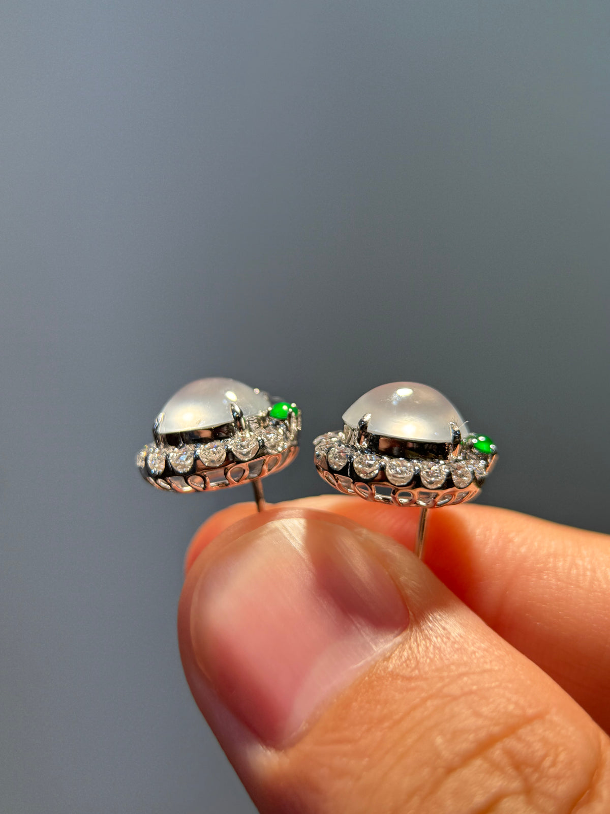 Glassy Cabochon Earring (E348)