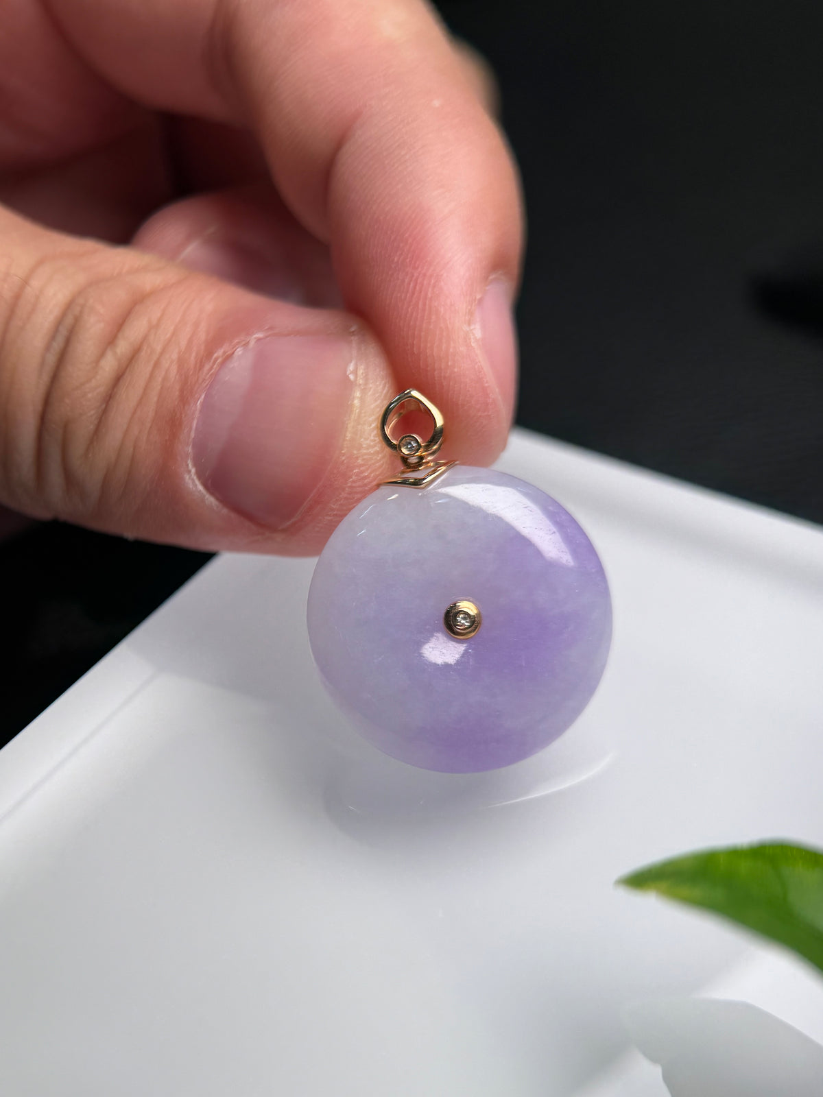 Lavender Safety Coin Pendant (P177)
