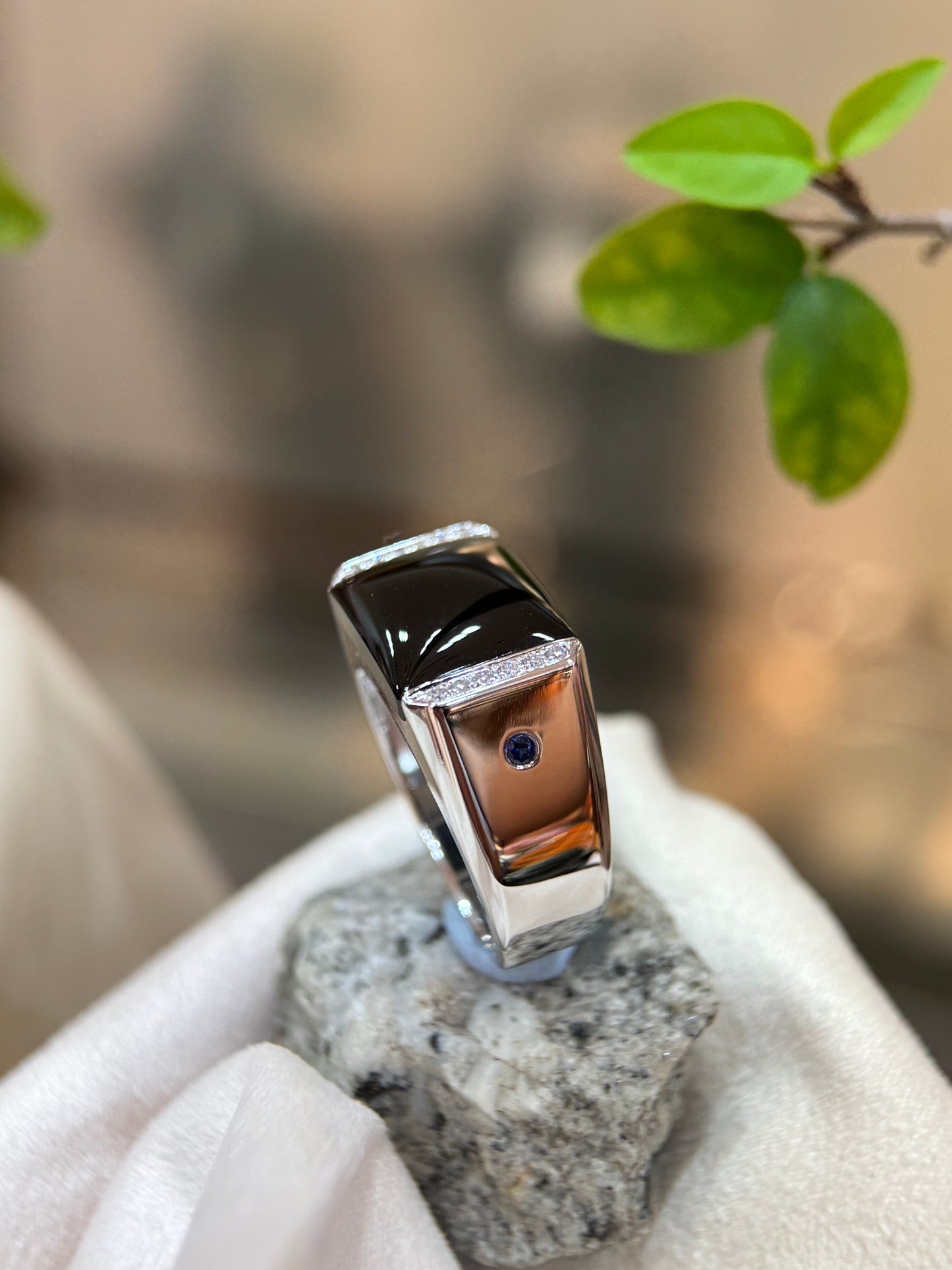 Omphacite Rectangular Jade Ring (R150)