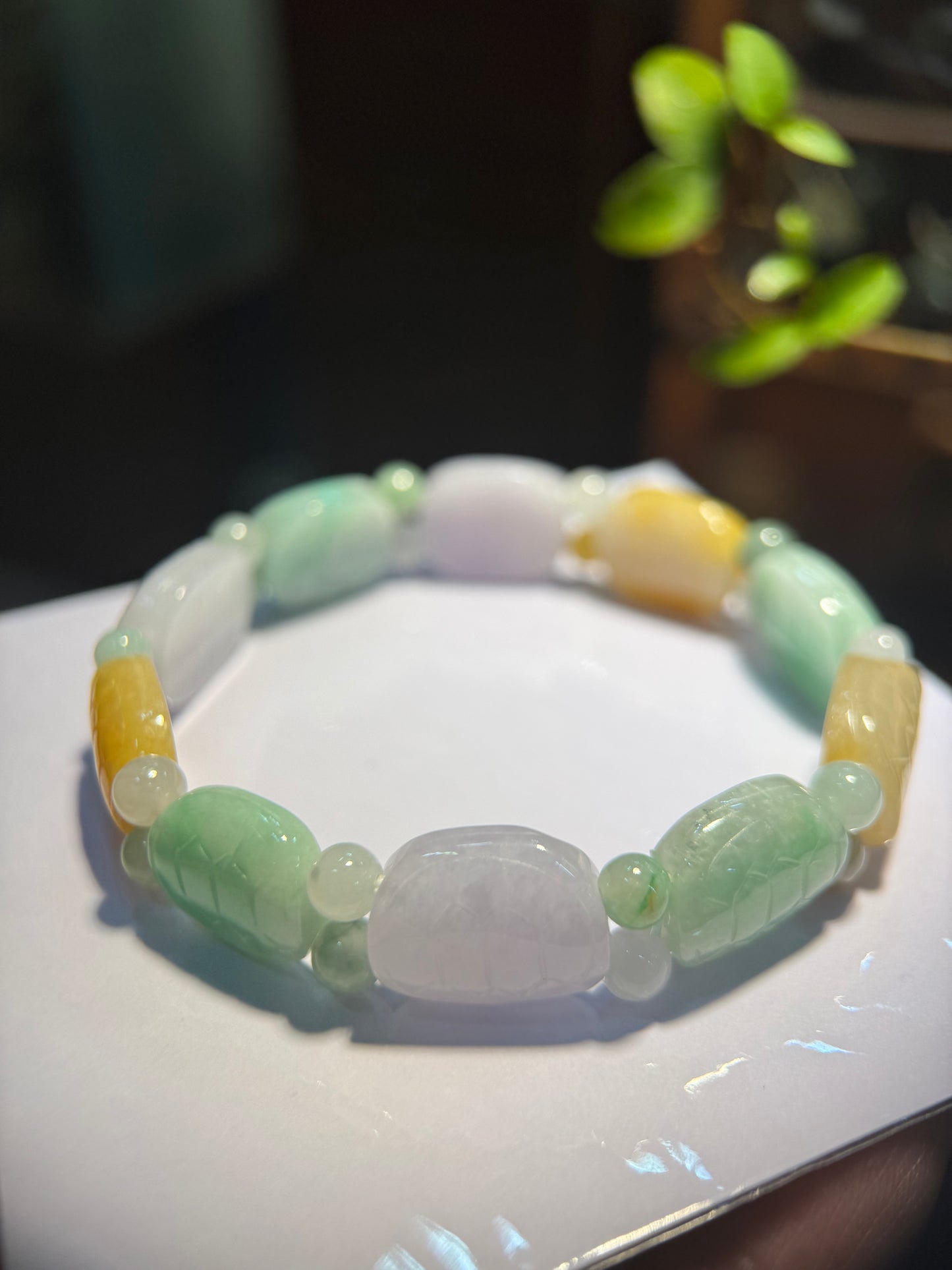 Turtle Shell Jade Bracelet (B015)