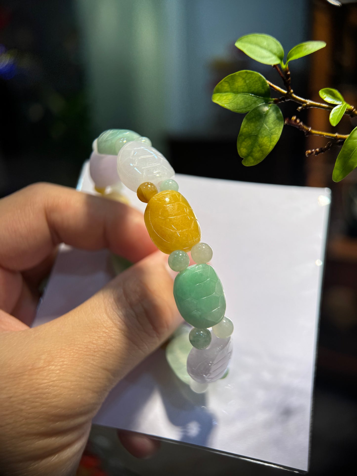 Turtle Shell Jade Bracelet (B015)