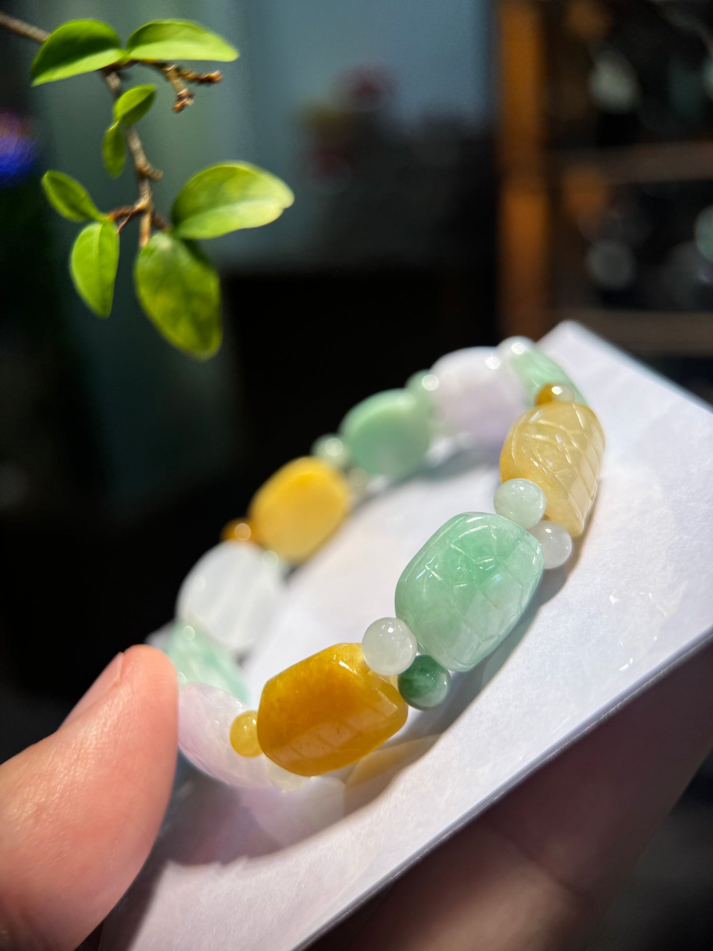 Turtle Shell Jade Bracelet (B015)