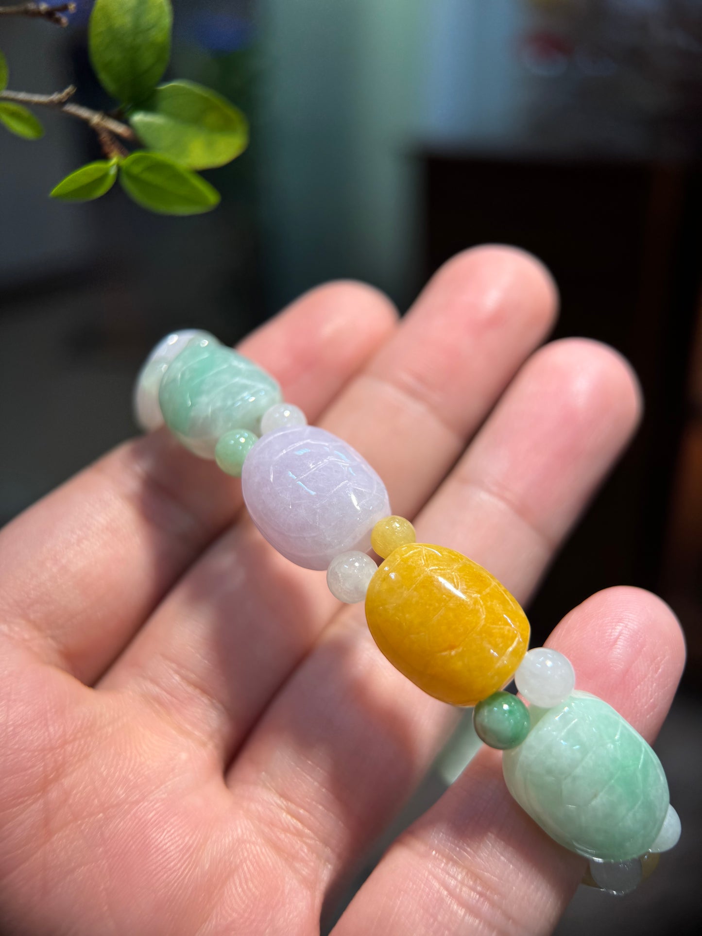 Turtle Shell Jade Bracelet (B015)