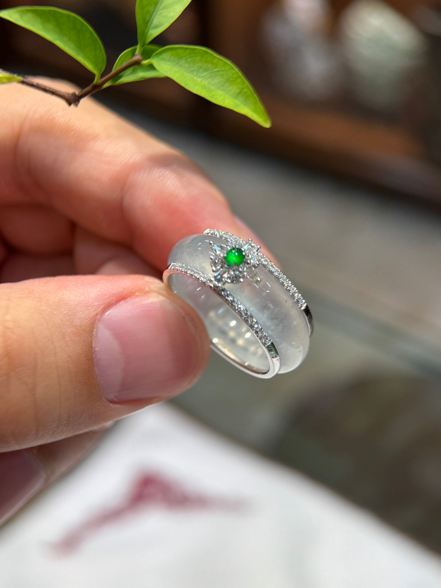 Highly Translucent Hololith Ring (R151)