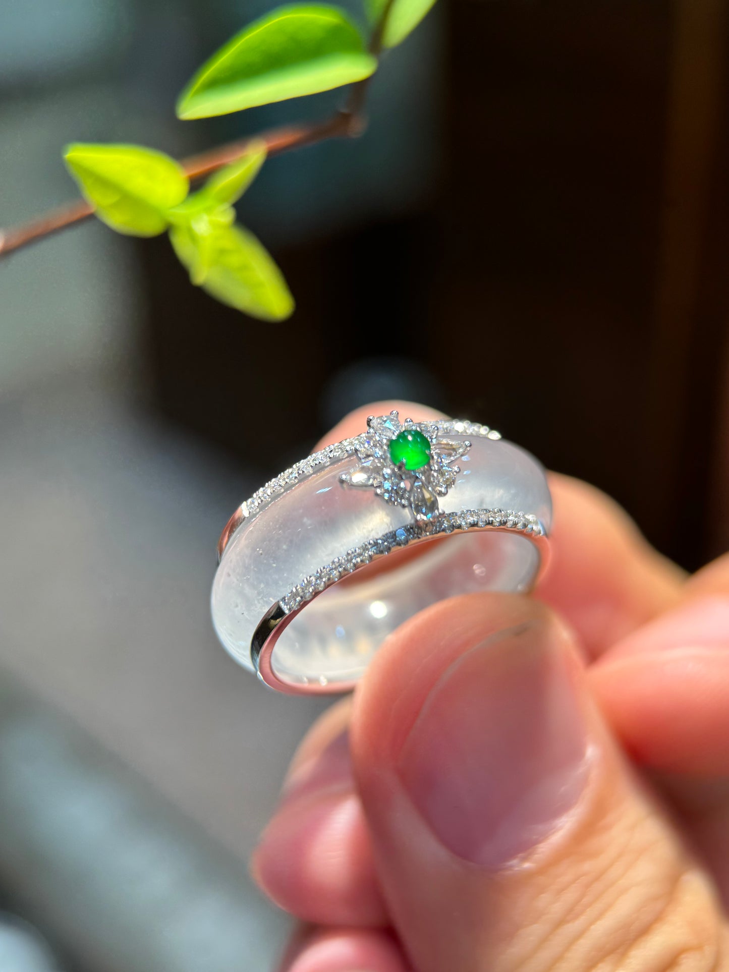 Highly Translucent Hololith Ring (R151)
