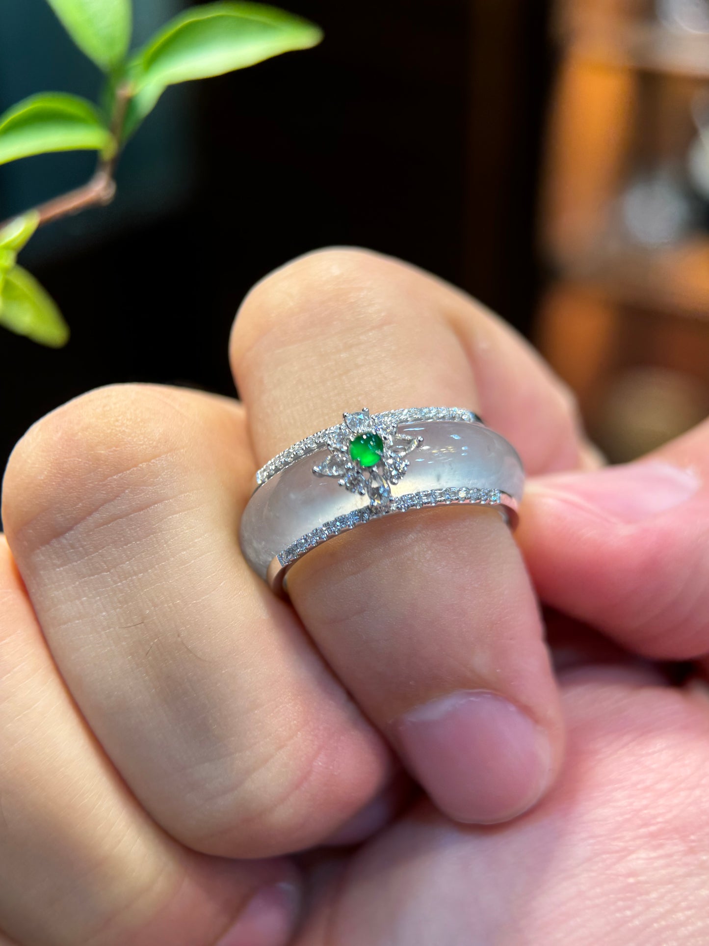 Highly Translucent Hololith Ring (R151)