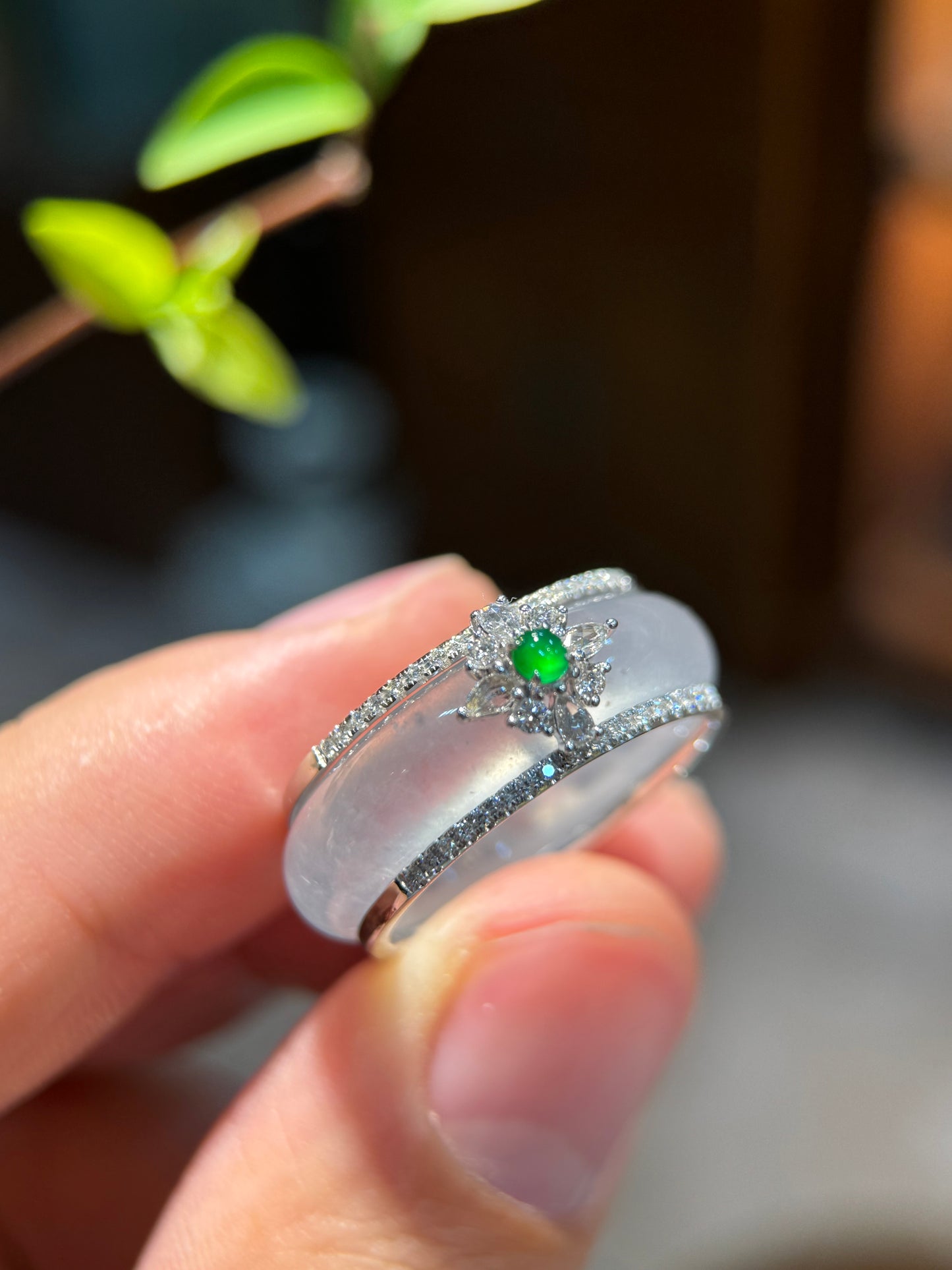 Highly Translucent Hololith Ring (R151)