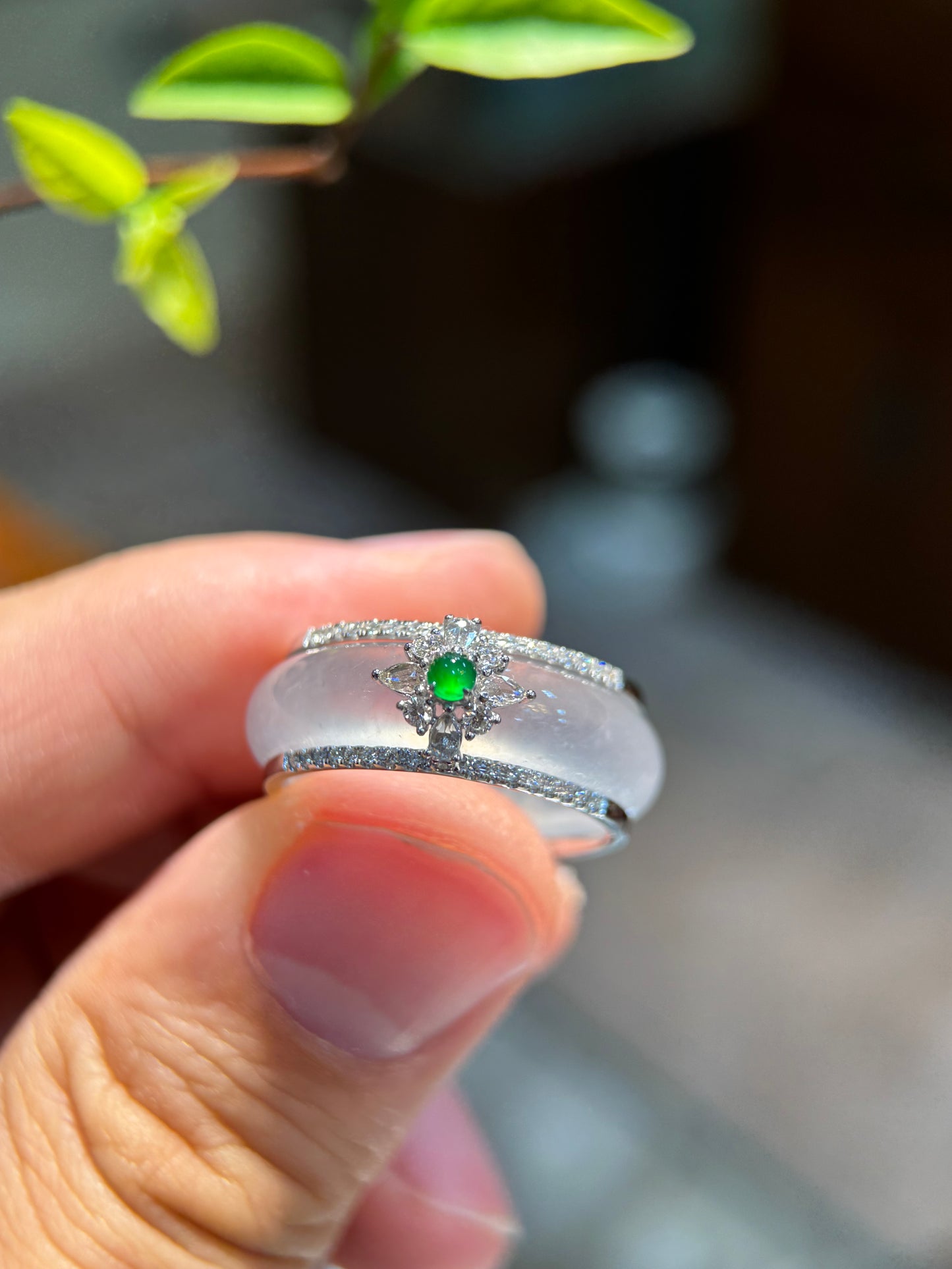 Highly Translucent Hololith Ring (R151)