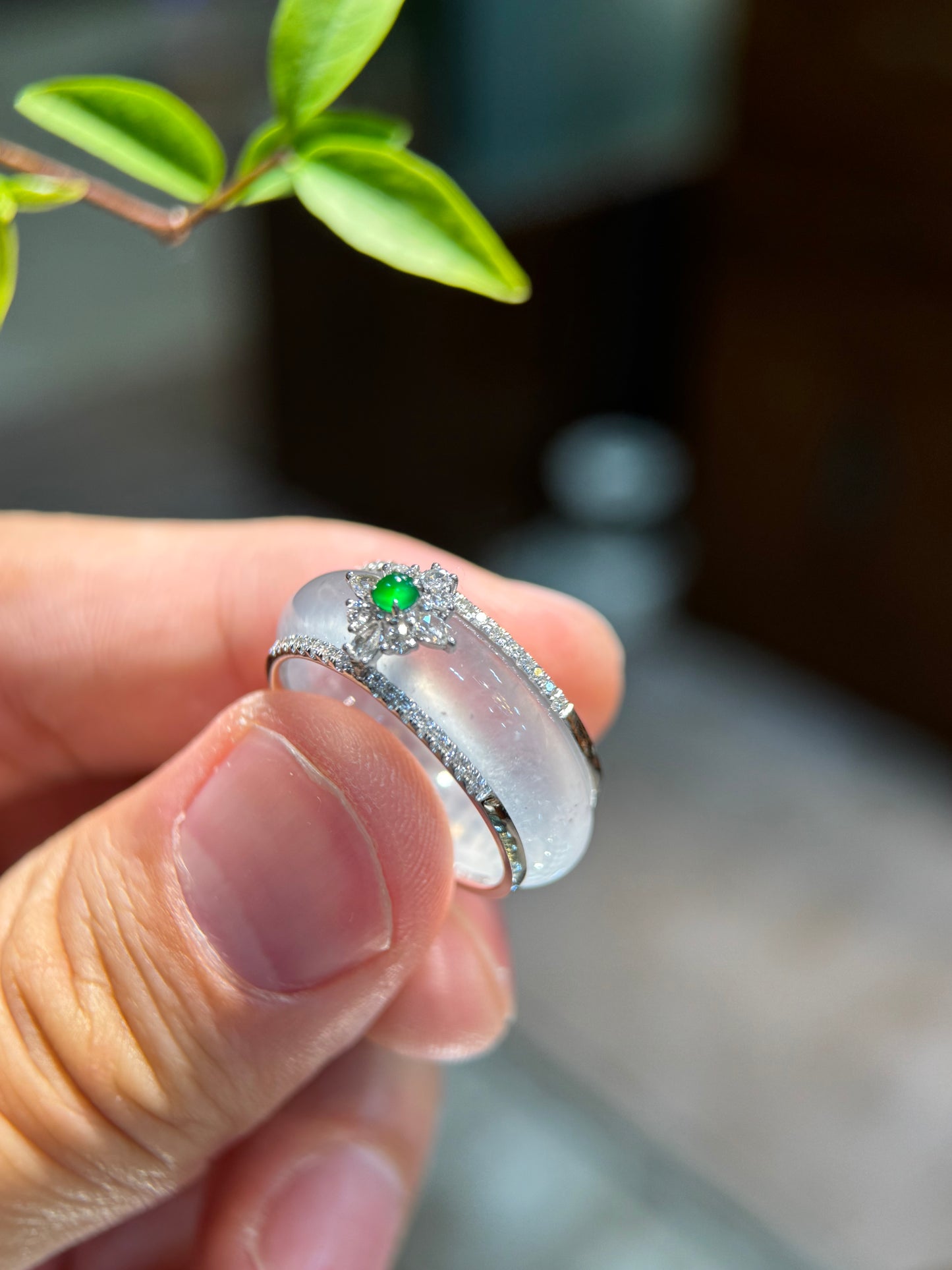 Highly Translucent Hololith Ring (R151)