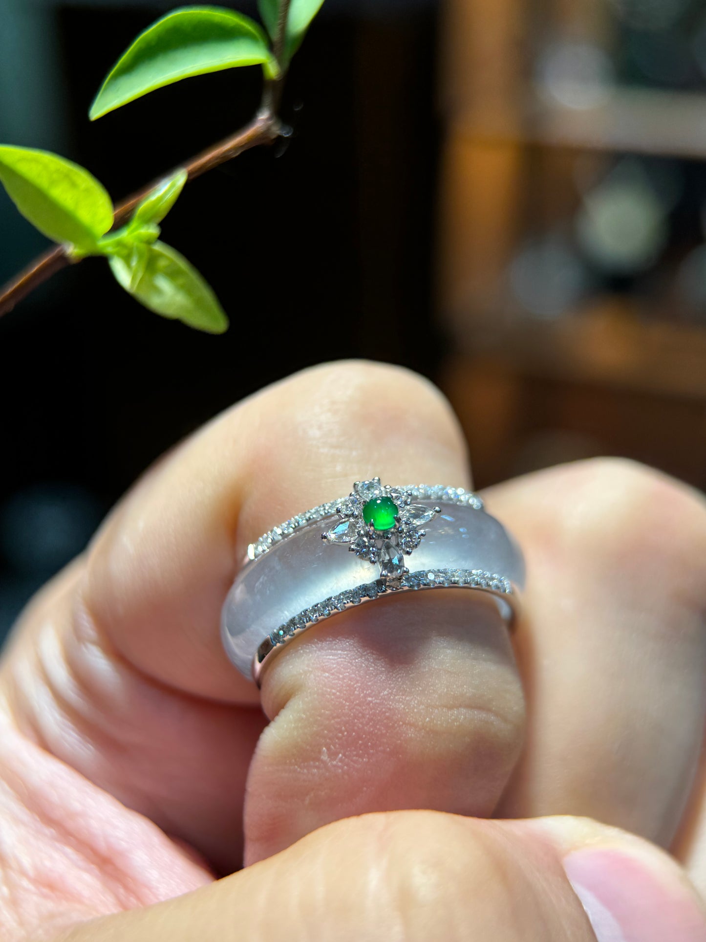 Highly Translucent Hololith Ring (R151)