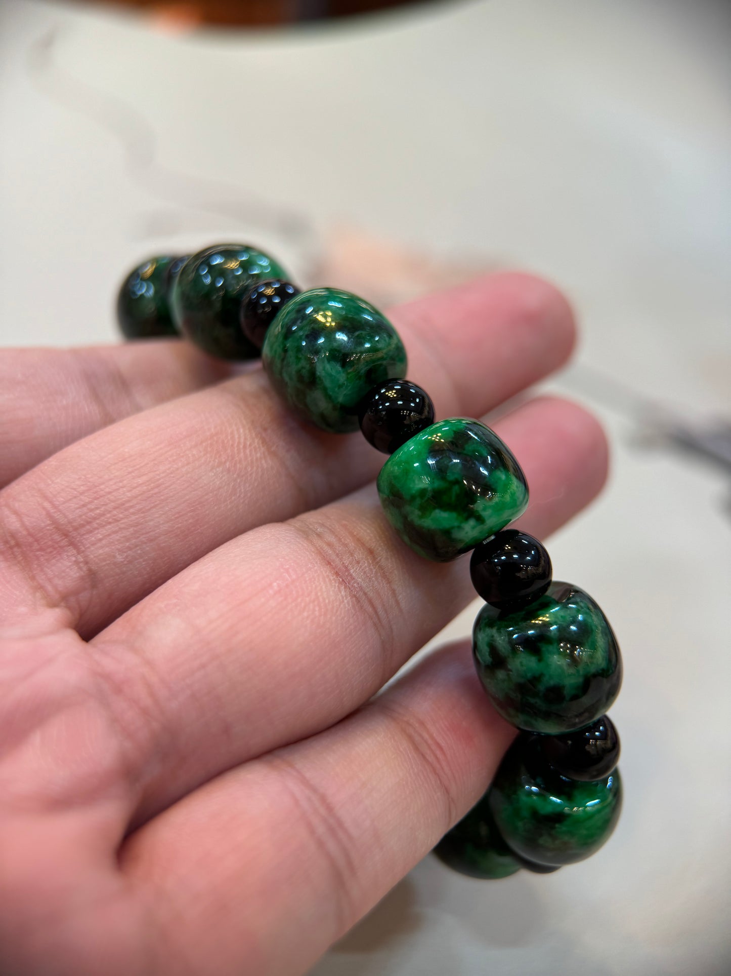 Dark Green Jade Bracelet (B004)