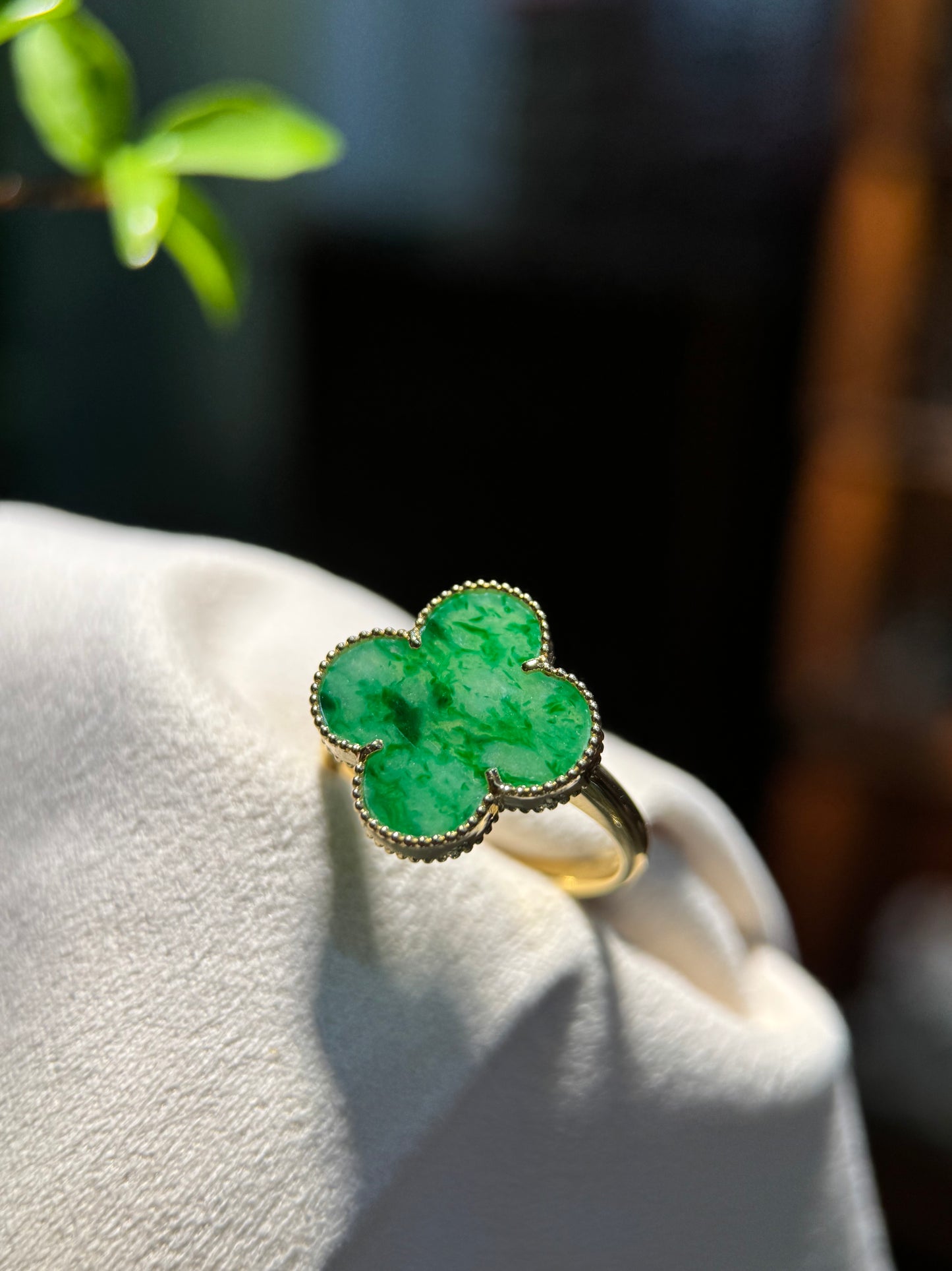 Green Clover Leaf Ring (R152)