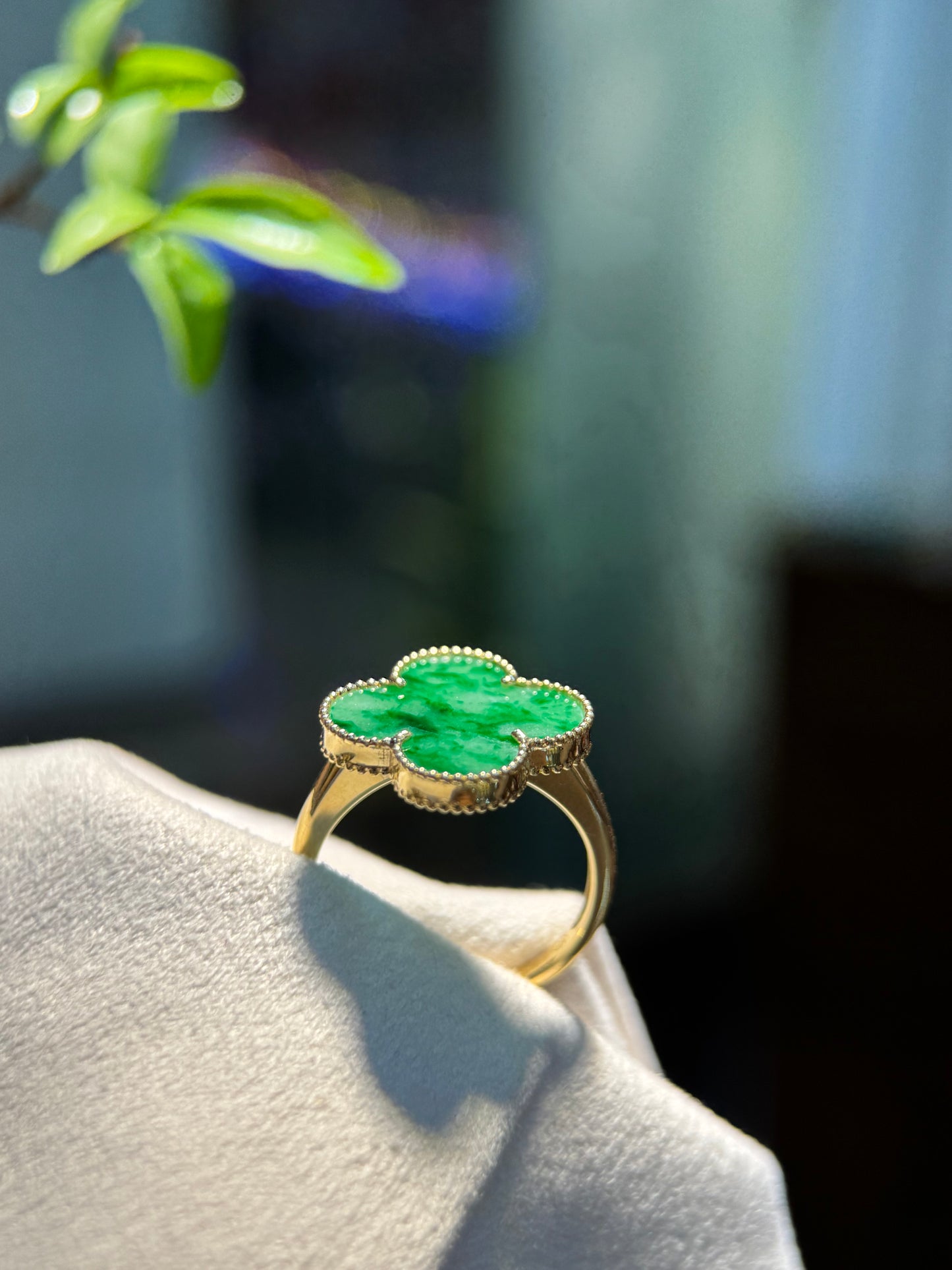 Green Clover Leaf Ring (R152)