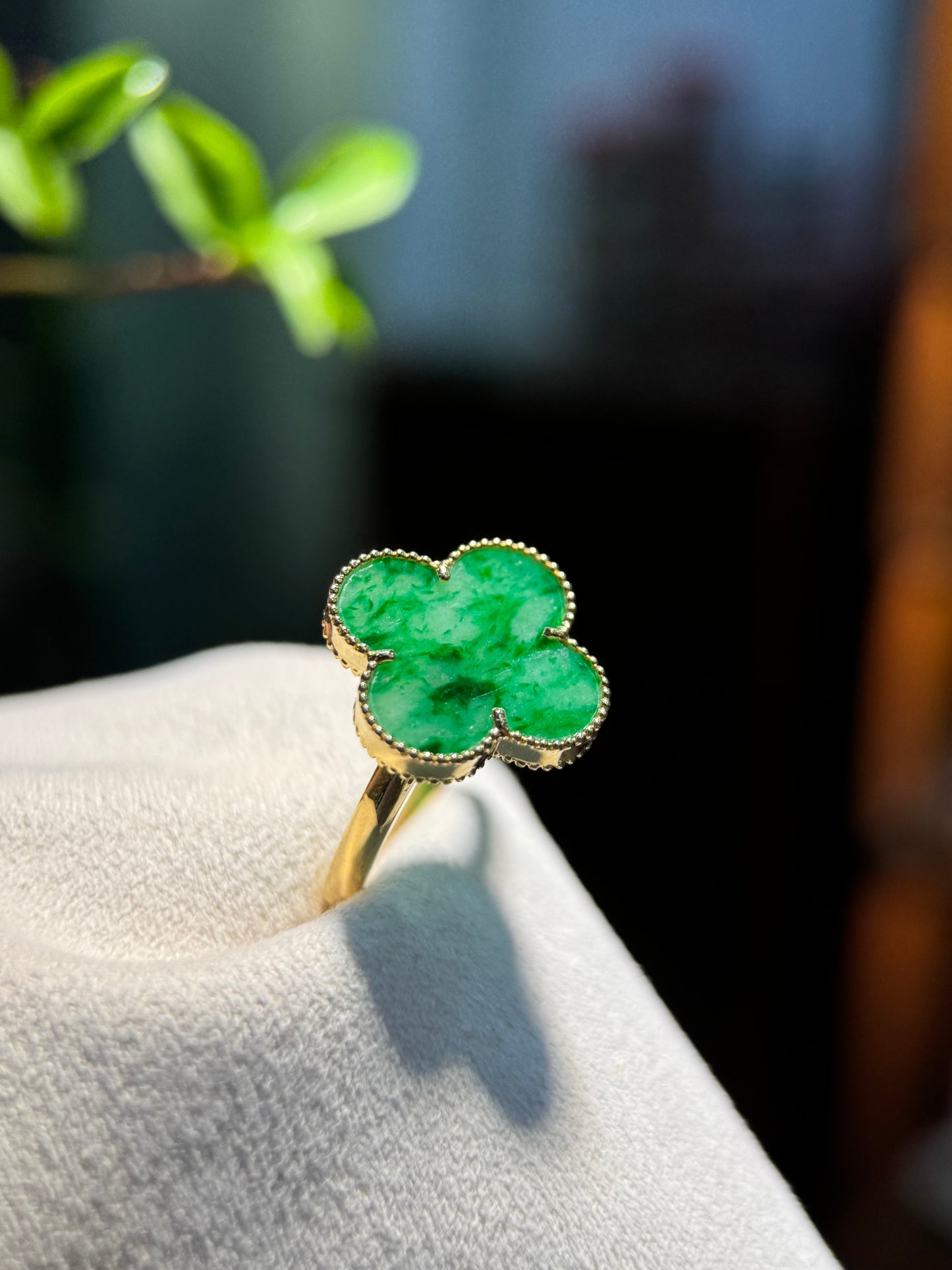 Green Clover Leaf Ring (R152)