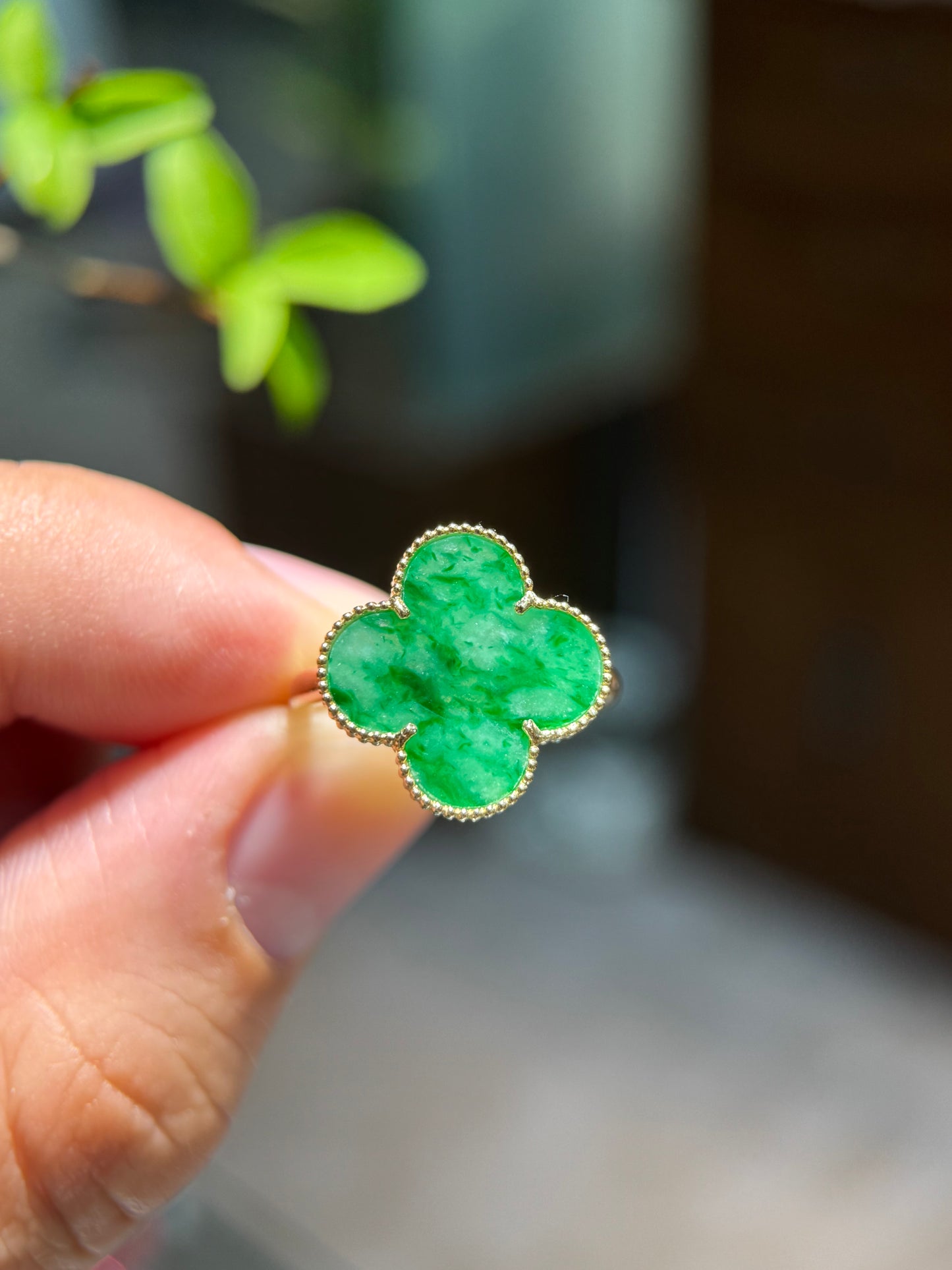 Green Clover Leaf Ring (R152)