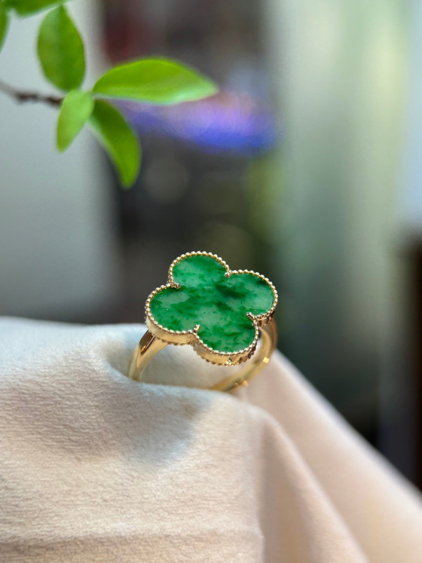 Green Clover Leaf Ring (R152)