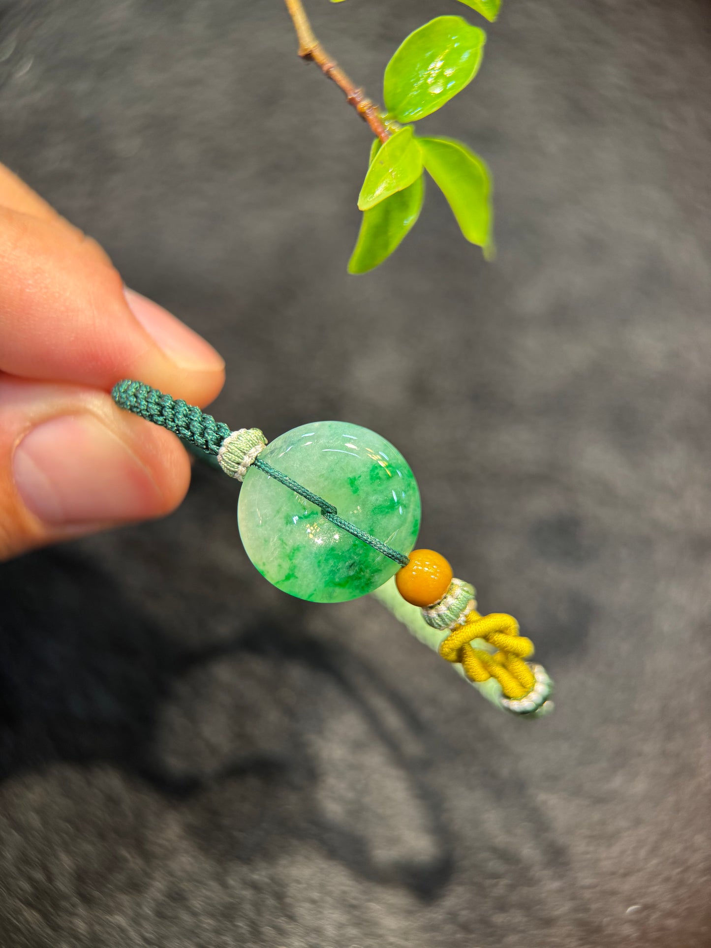 Green Safety Coin Bracelet (B020)