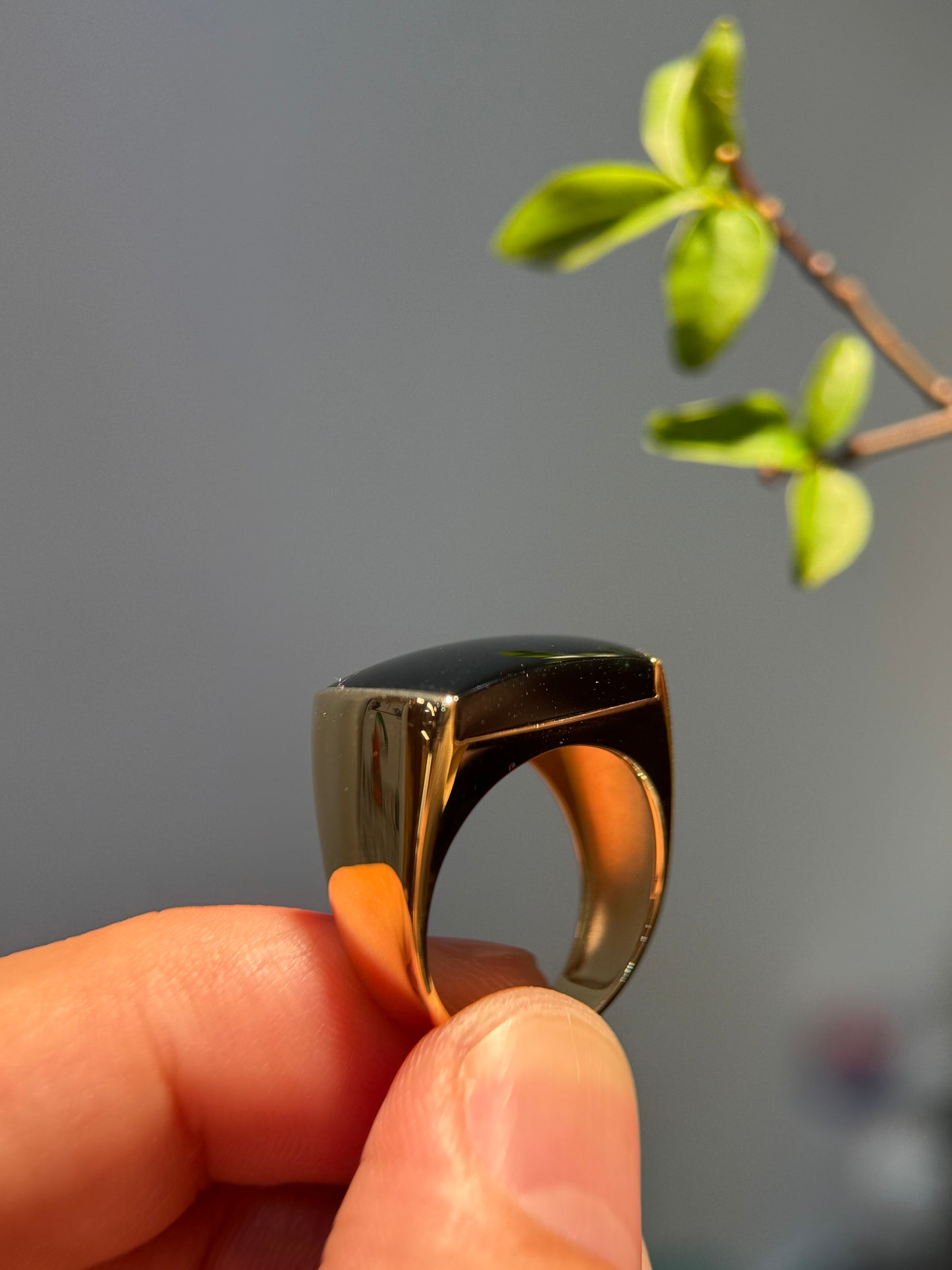 Omphacite Saddle Jade Ring (R153)