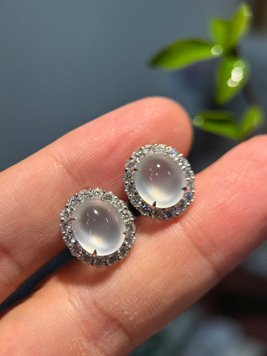 Glassy Cabochon Earring (E341)