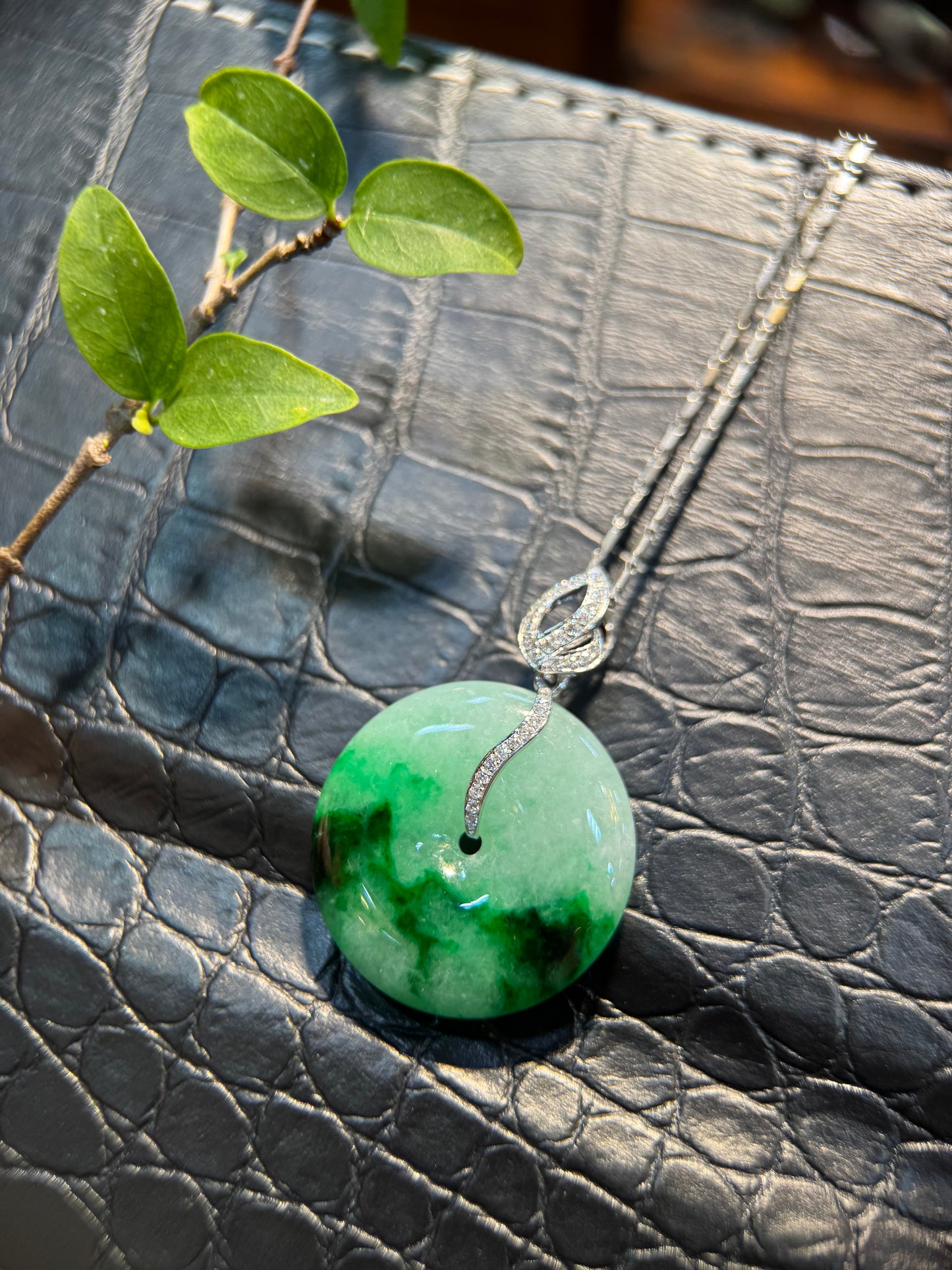 Green Safety Coin Pendant (P159)