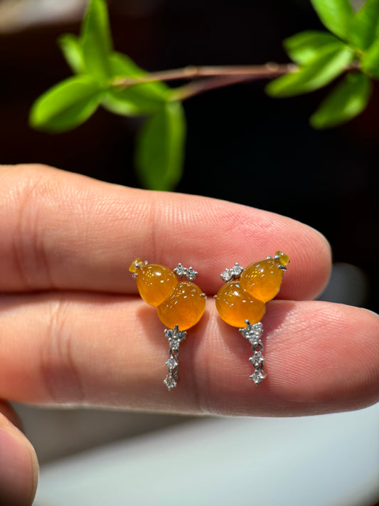 Vivid Honey Gourd (葫芦)Ear Studs (E310)