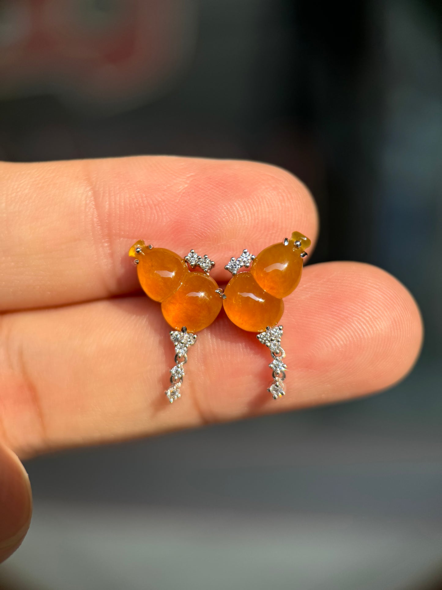 Vivid Honey Gourd (葫芦)Ear Studs (E310)