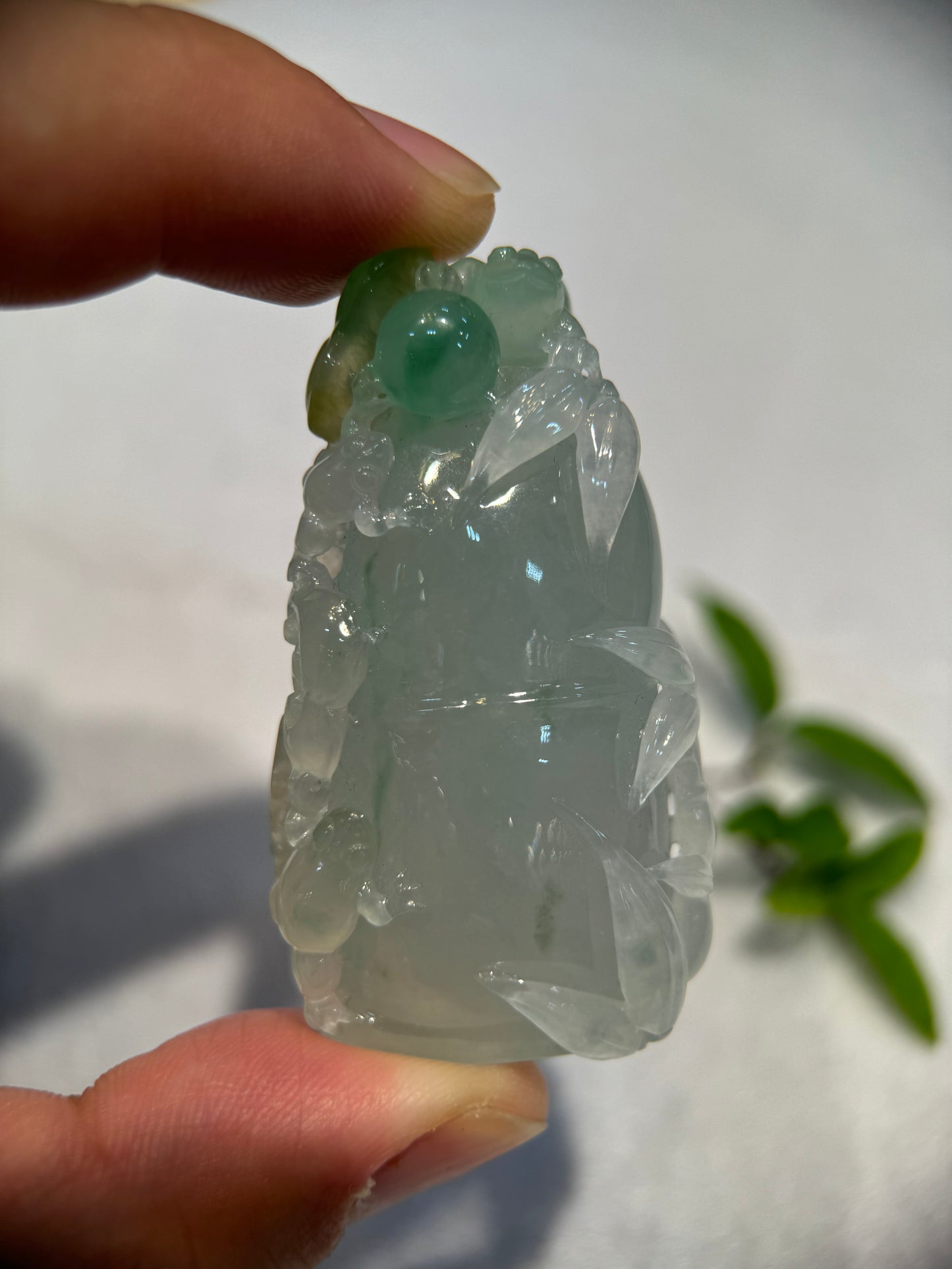 Icy 3 colour (三彩)Bamboo Pendant (P125)