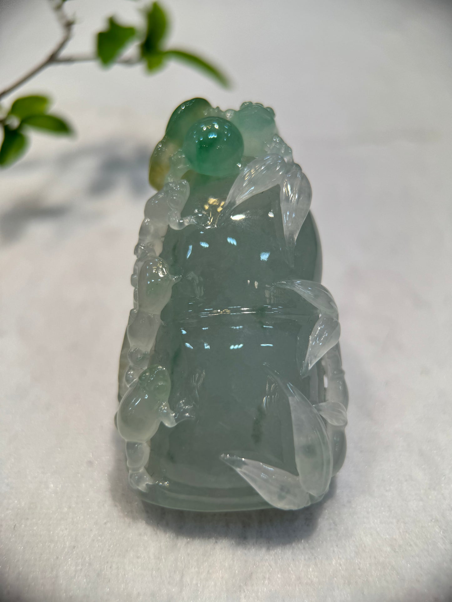 Icy 3 colour (三彩)Bamboo Pendant (P125)