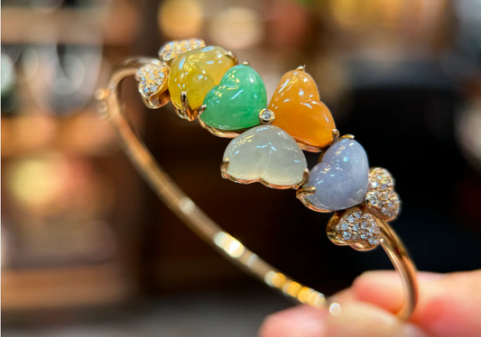 Multi-Colour Heart Shape Bracelet: A Stunning Blend of Elegance and Symbolism