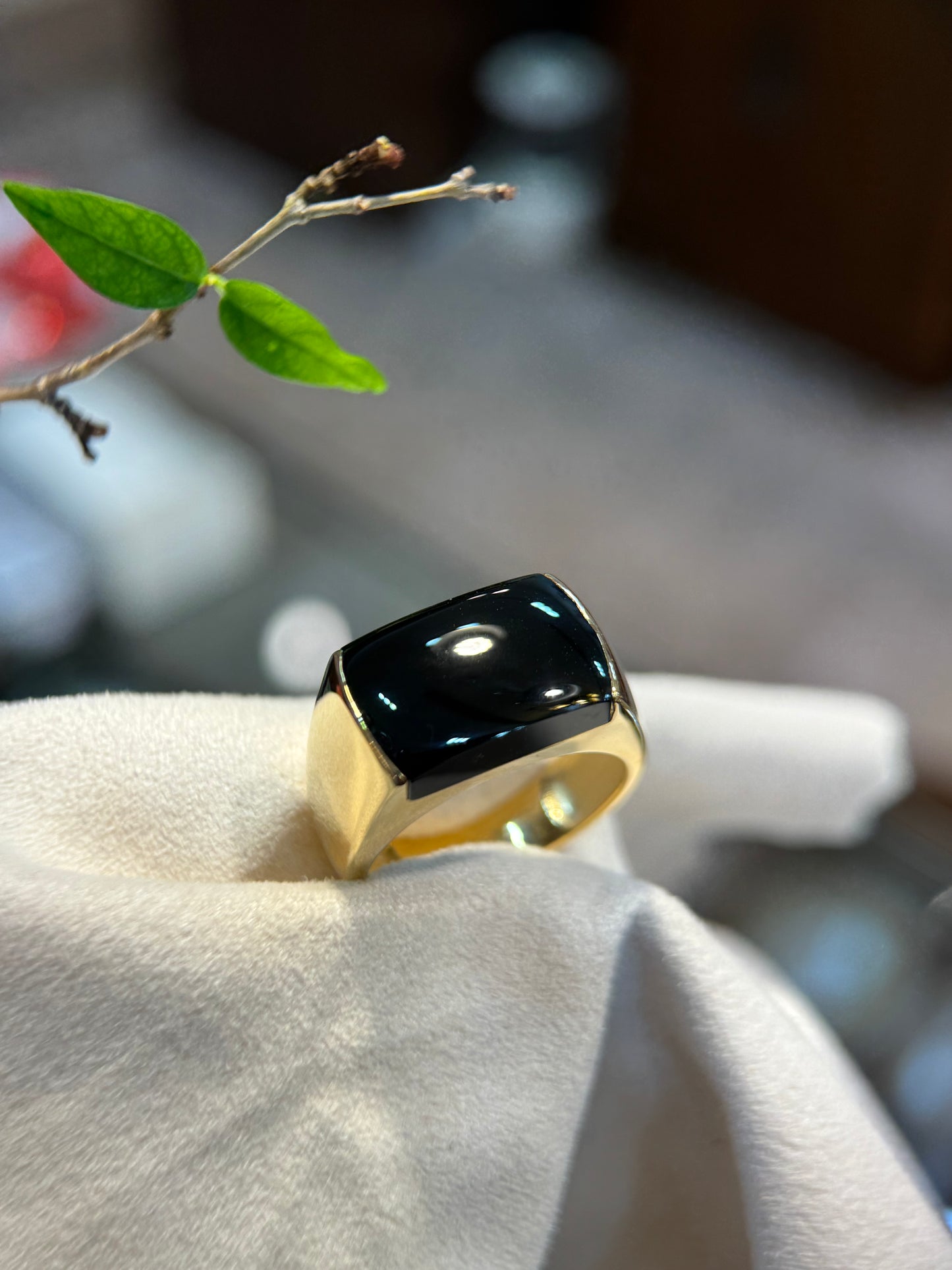 Omphacite Saddle Jade Ring (R158)