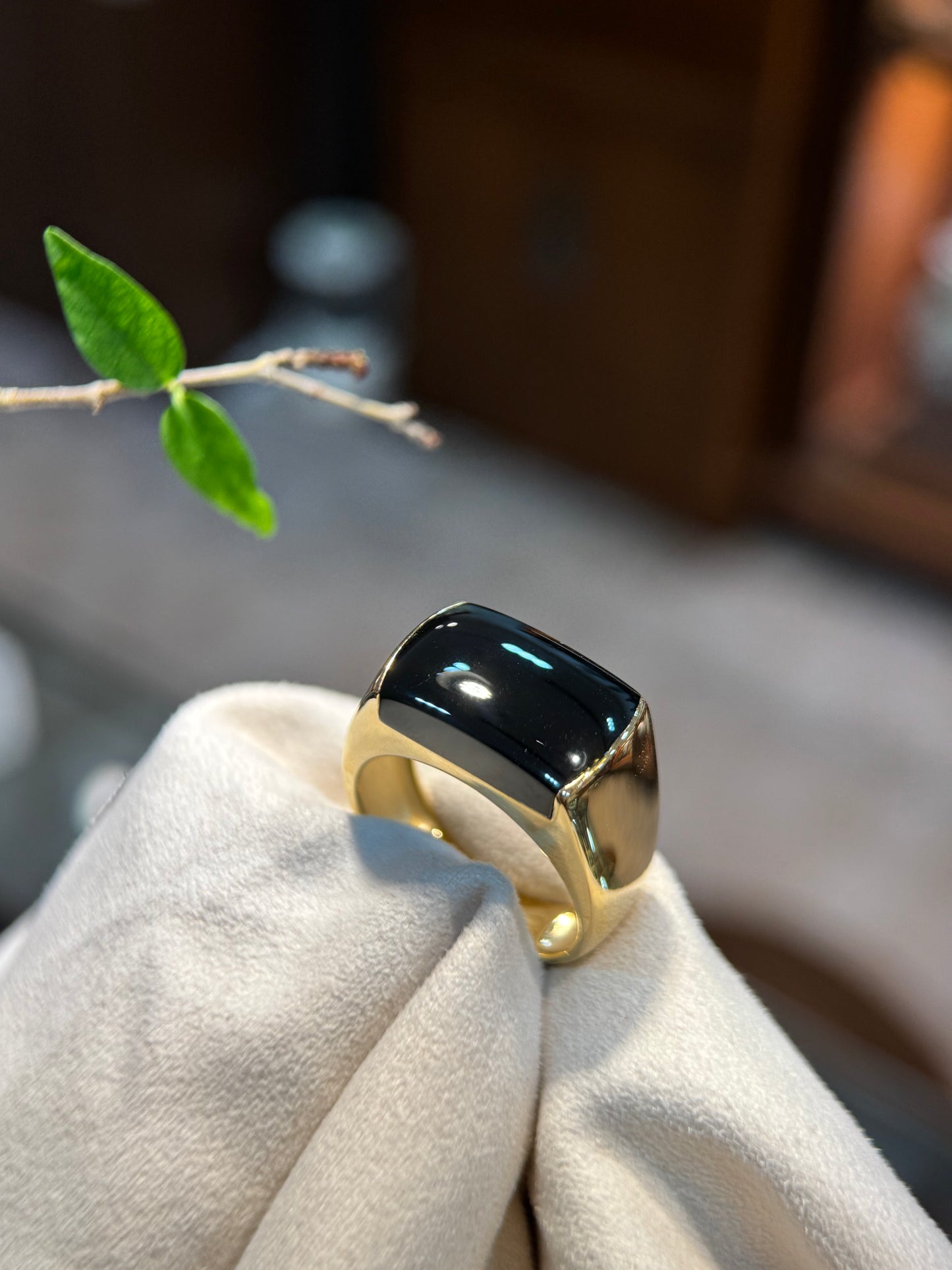 Omphacite Saddle Jade Ring (R158)