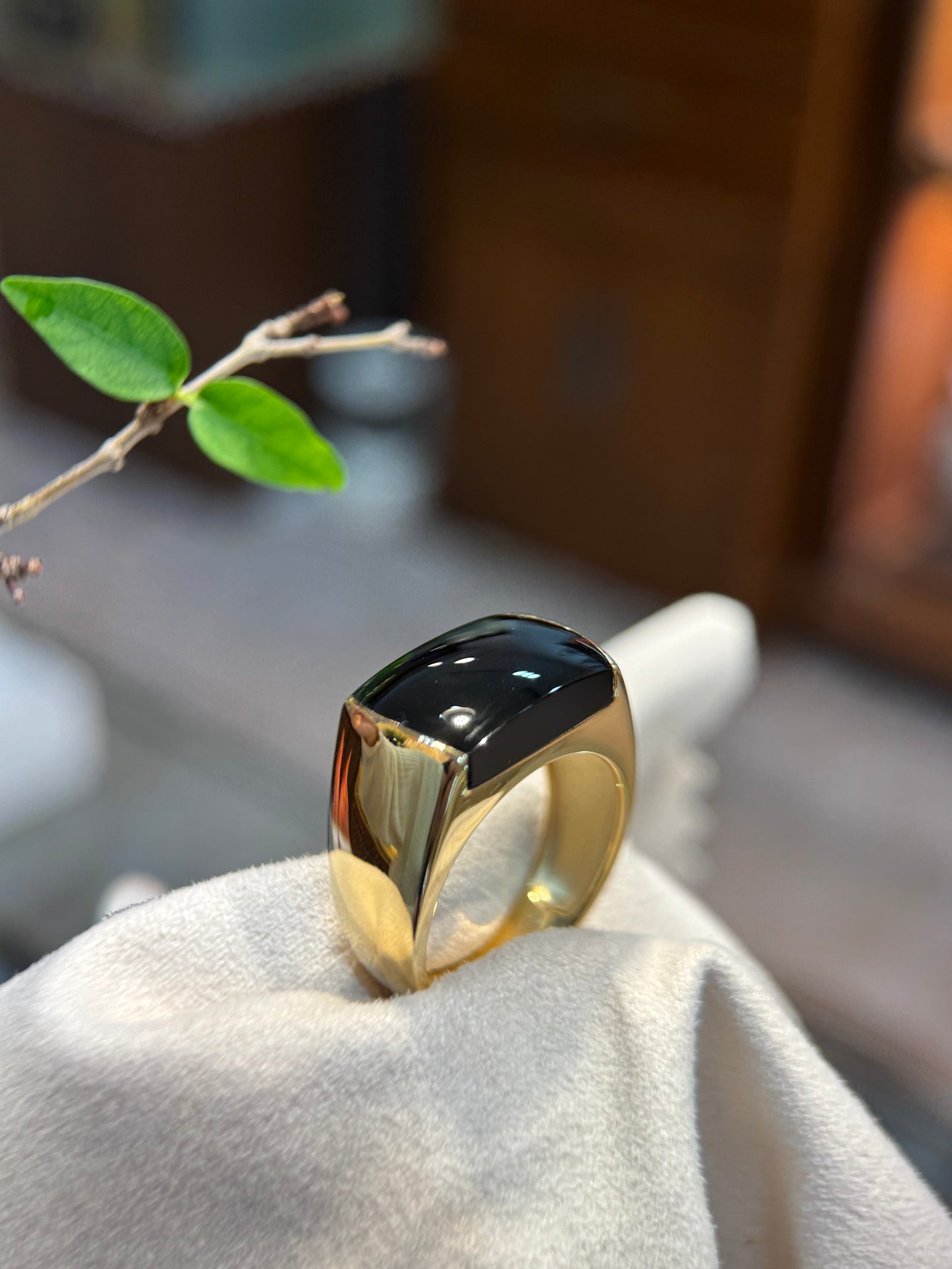Omphacite Saddle Jade Ring (R158)