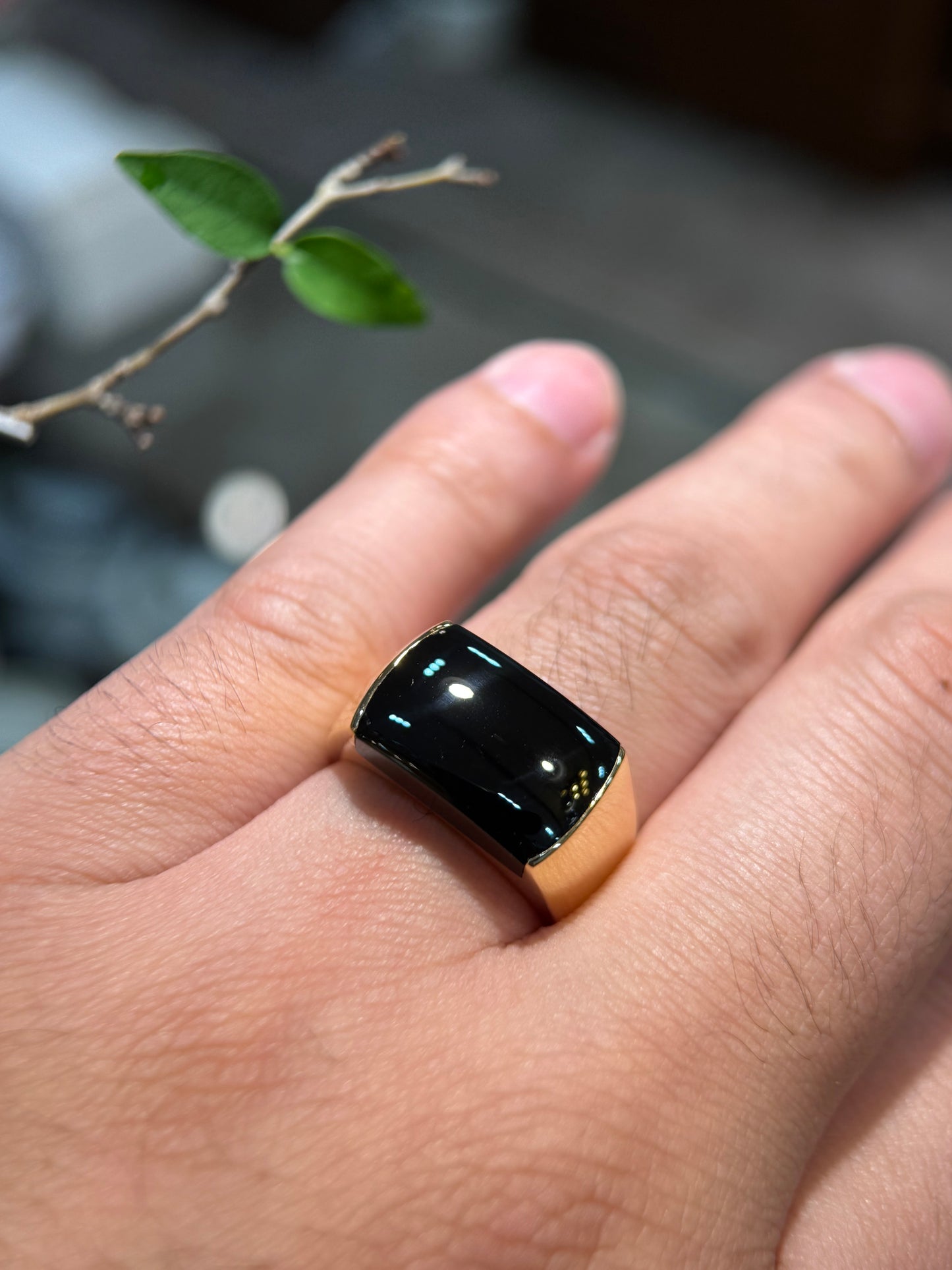 Omphacite Saddle Jade Ring (R158)
