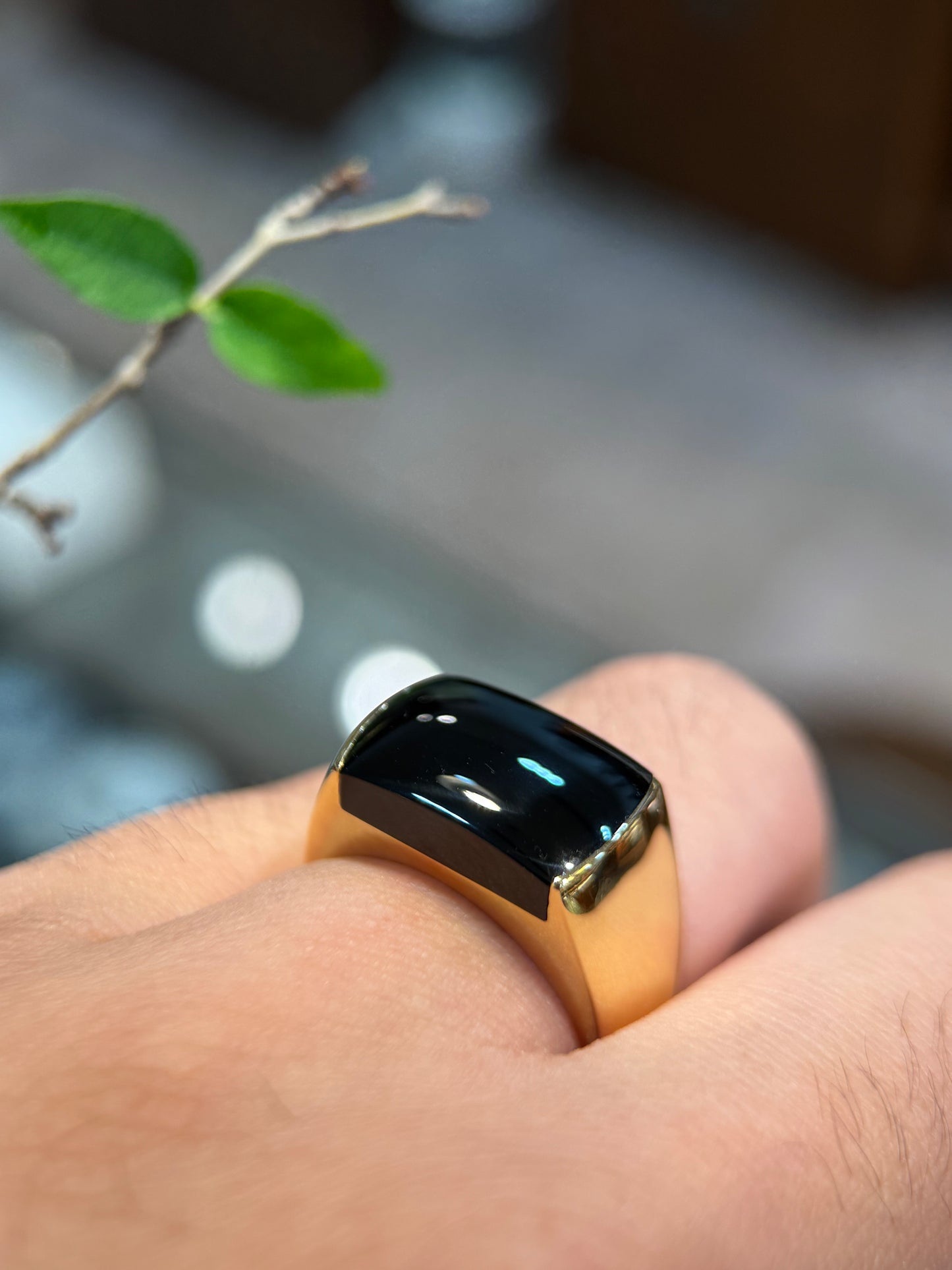 Omphacite Saddle Jade Ring (R158)