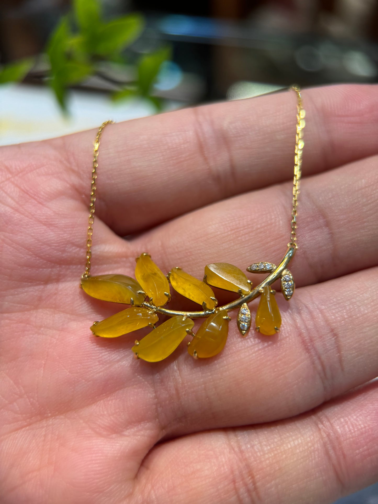Honey Jade Necklace (P139)