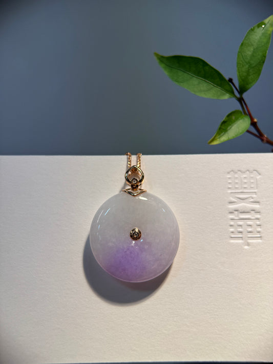 Lavender Safety Coin Pendant (P168)