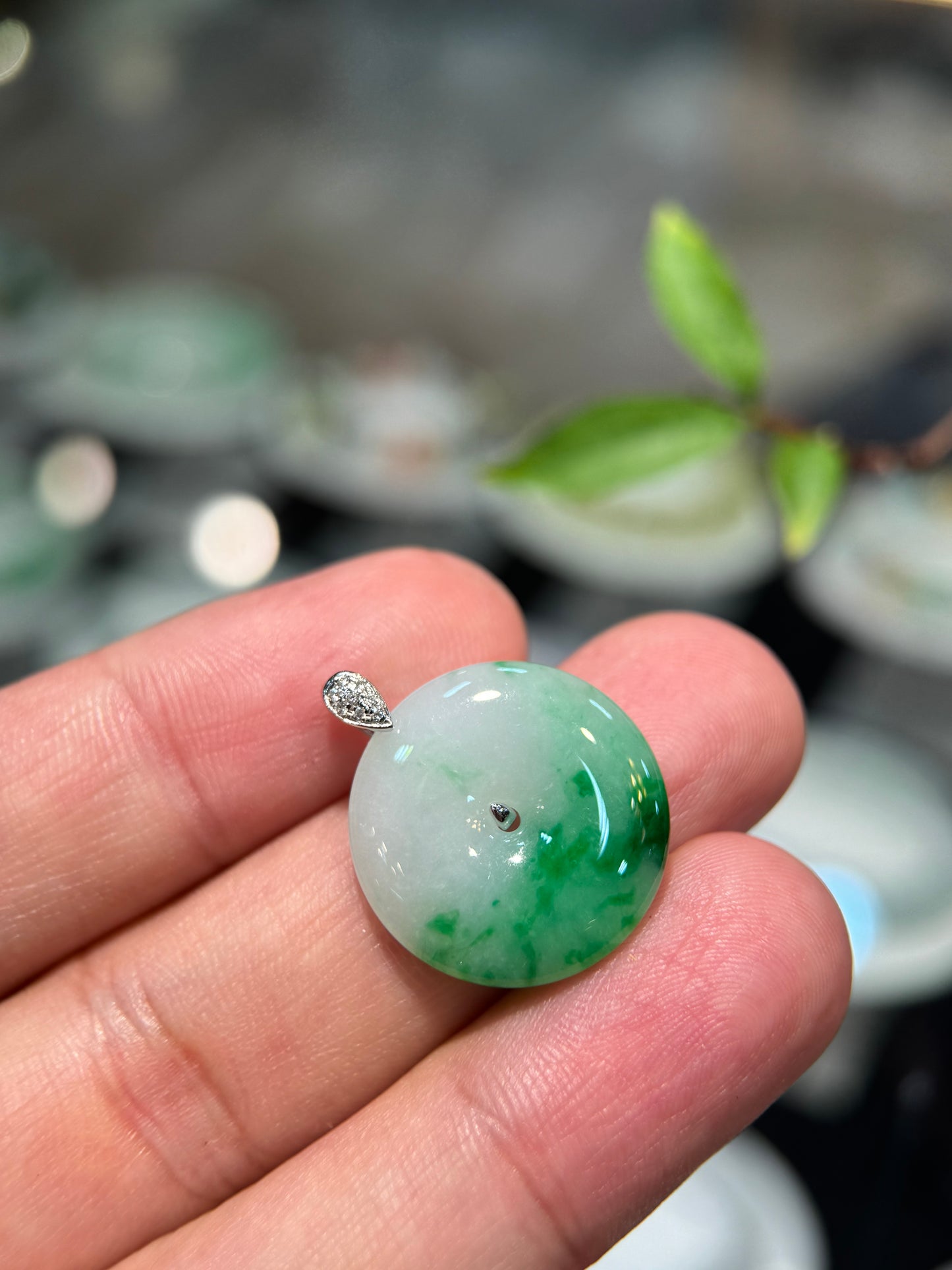 Green Safety Coin Pendant (P167)