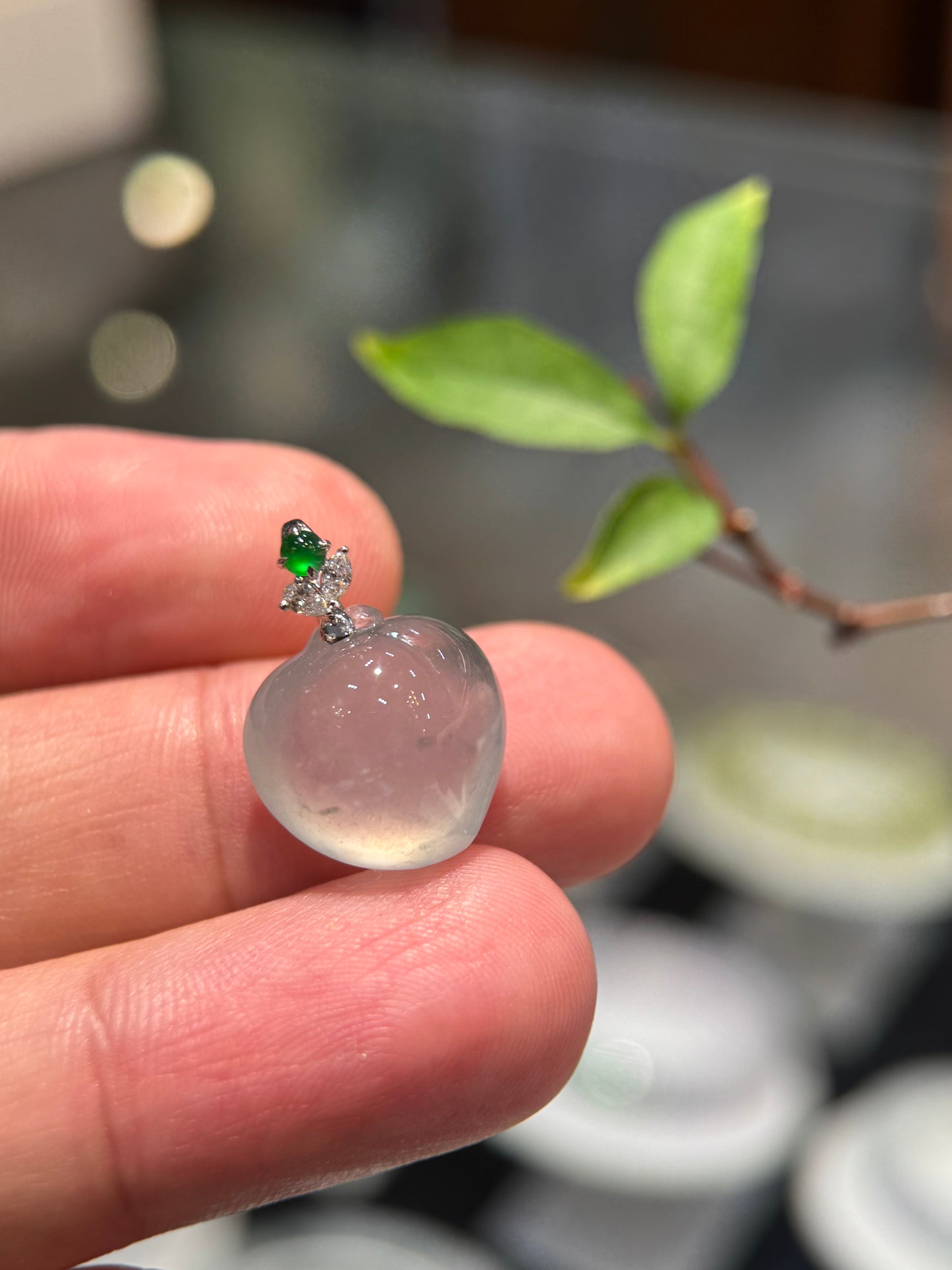 Icy Peach Pendant (P166)