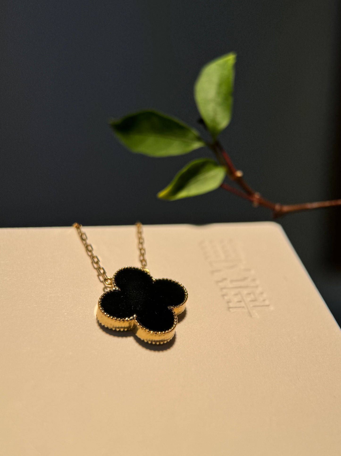 Omphacite Clover Leaf Necklace (P165)