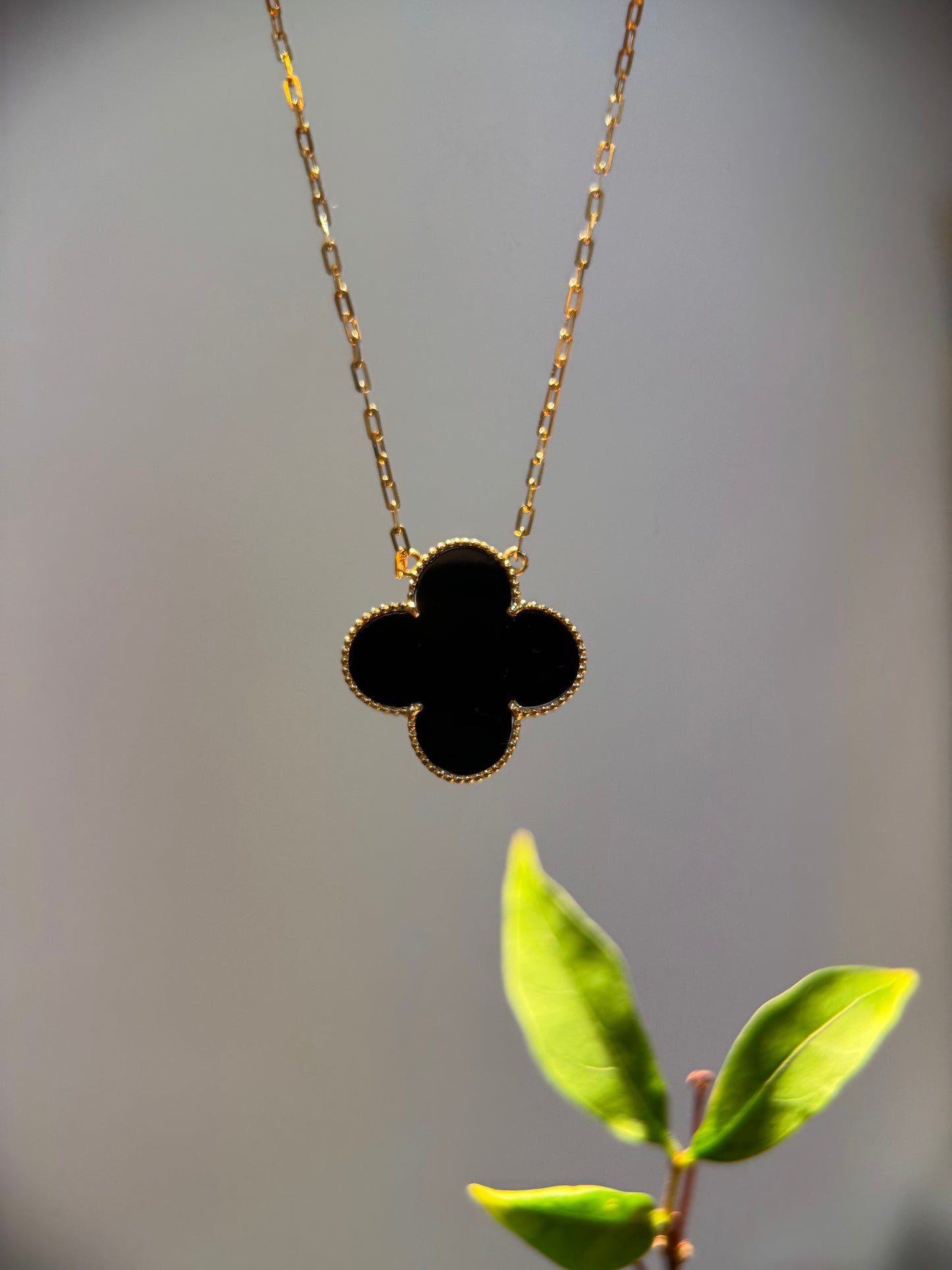 Omphacite Clover Leaf Necklace (P165)