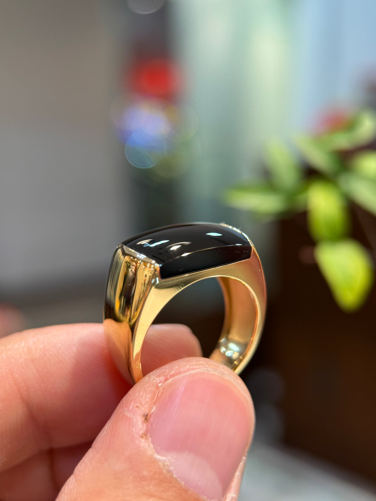 Omphacite Saddle Jade Ring (R137)